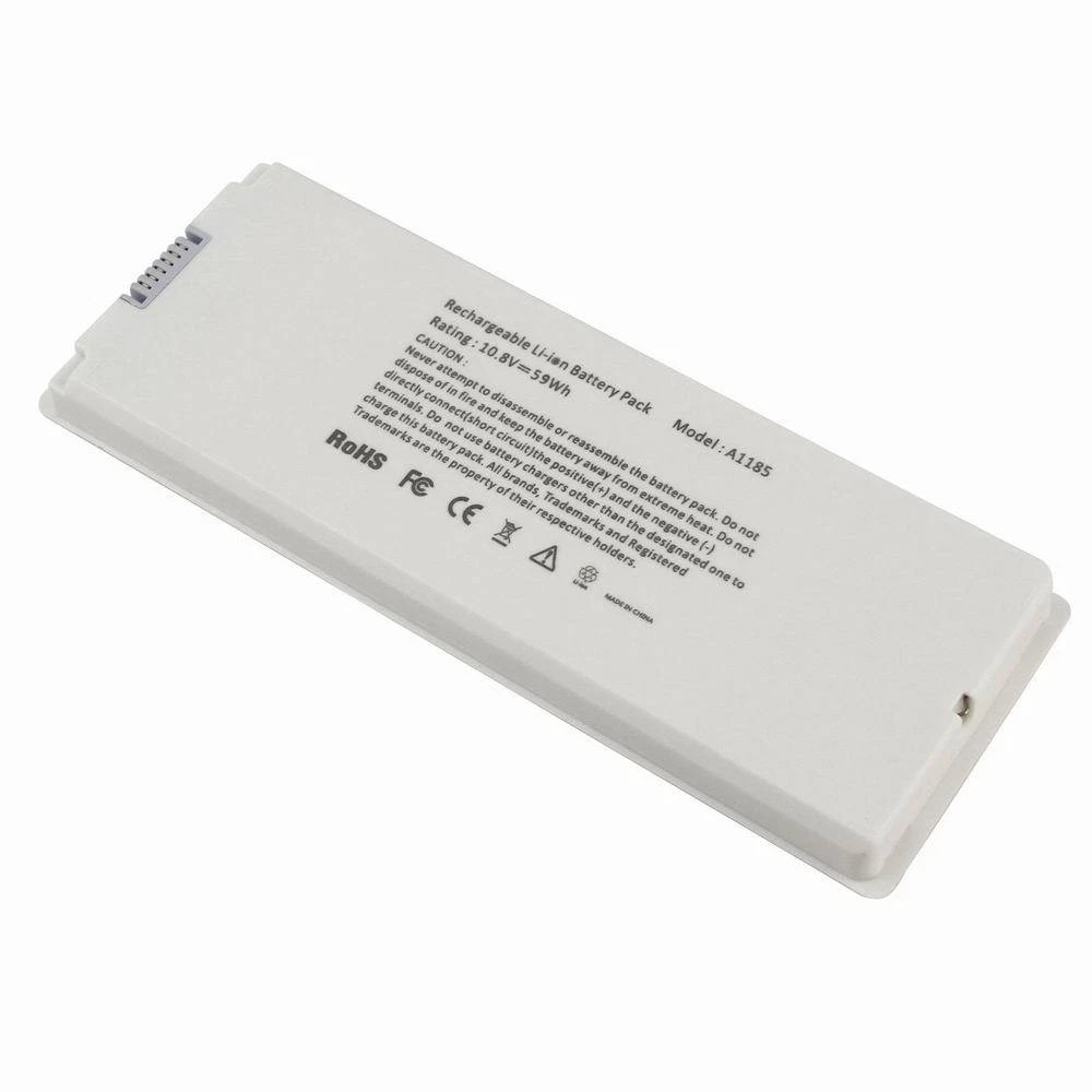 2 Pcs White A1185 Battery for Apple MacBook 13" MA254 MA699 A1181 MA561 MA255