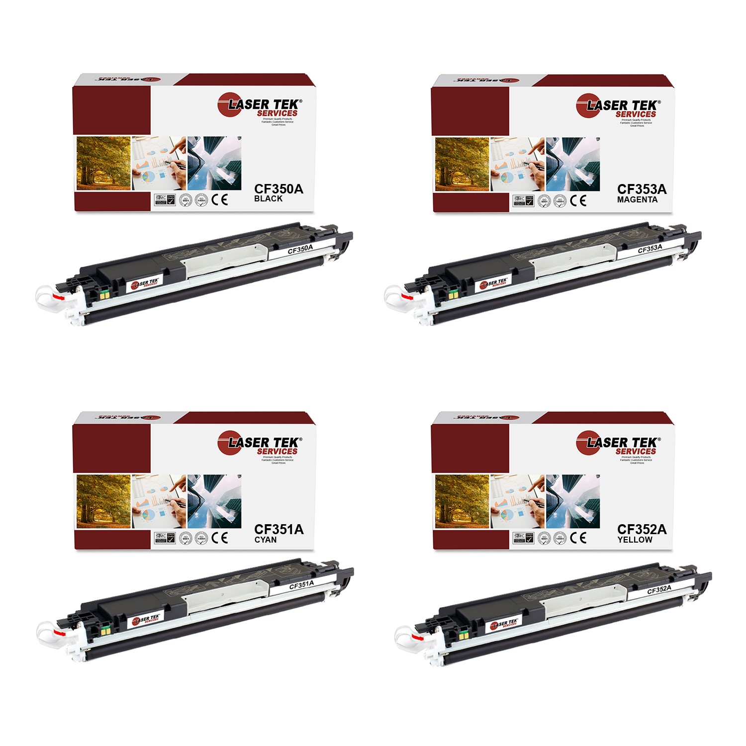 4Pk LTS 130A B C M Y Compatible for HP LaserJet Pro MFP M176 M177fw Toner