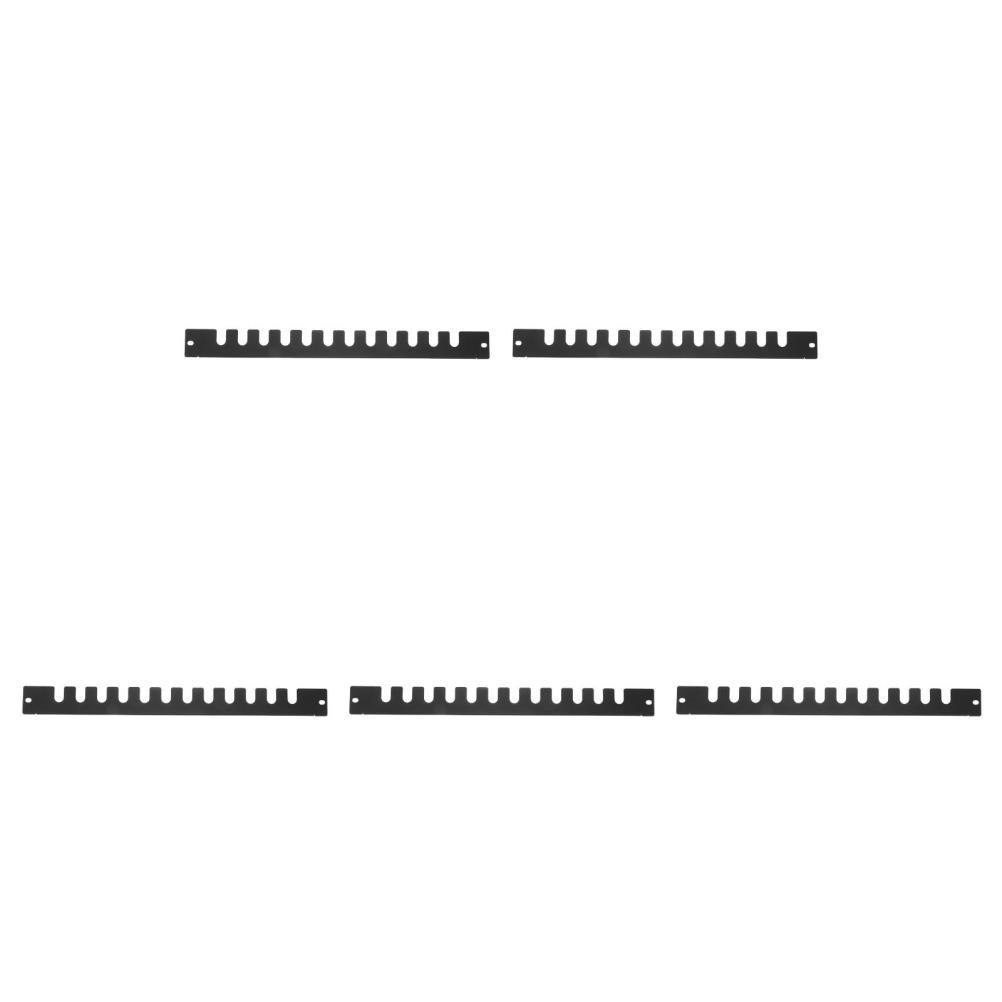 5pcs Single-Sided Fishbone Cable Manager, 19” Cold Rolled Steel Panel
