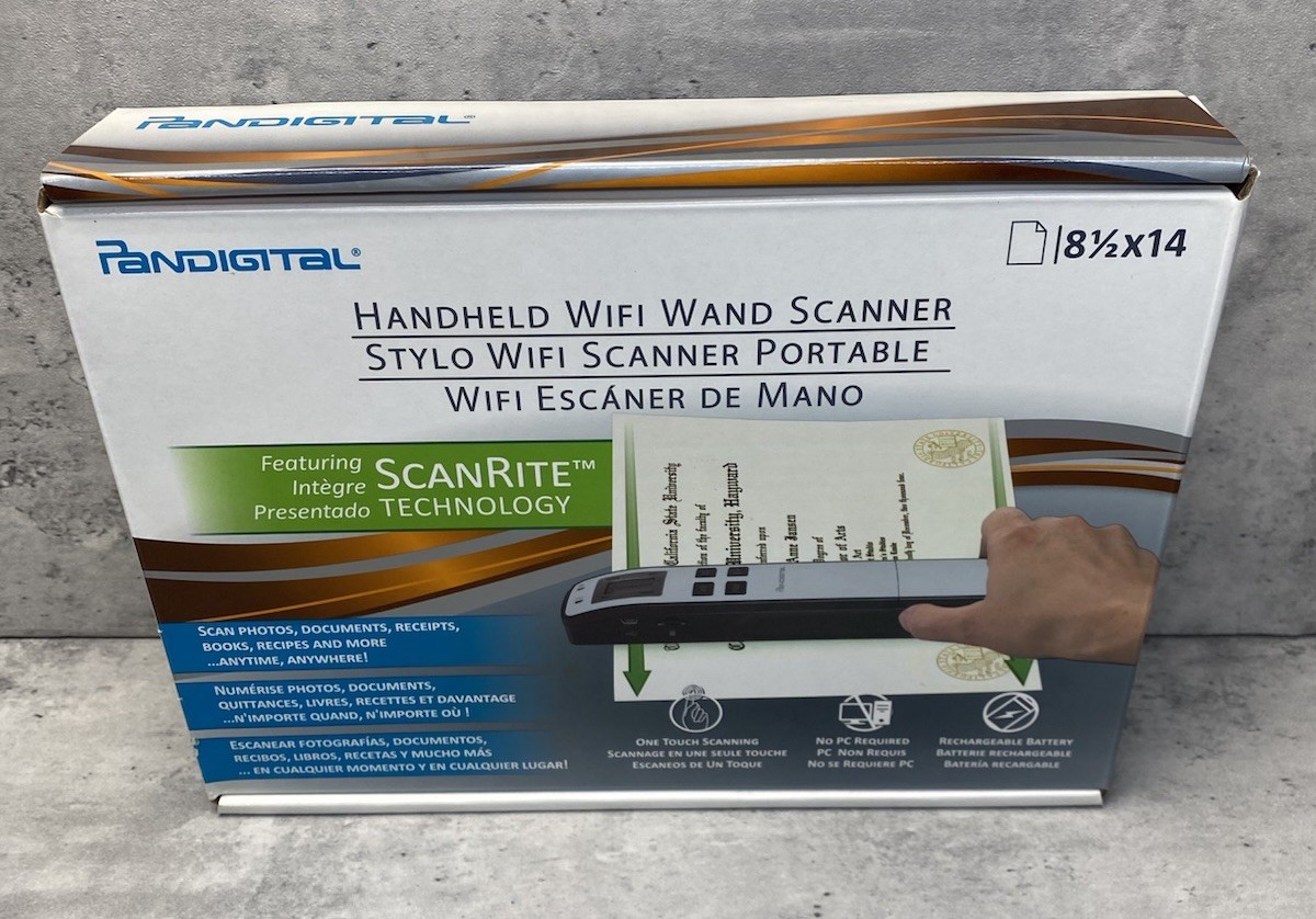 Pandigital S8X1102RD WiFi Wand Scanner 8.5x14 1200 DPI Red New Open Box