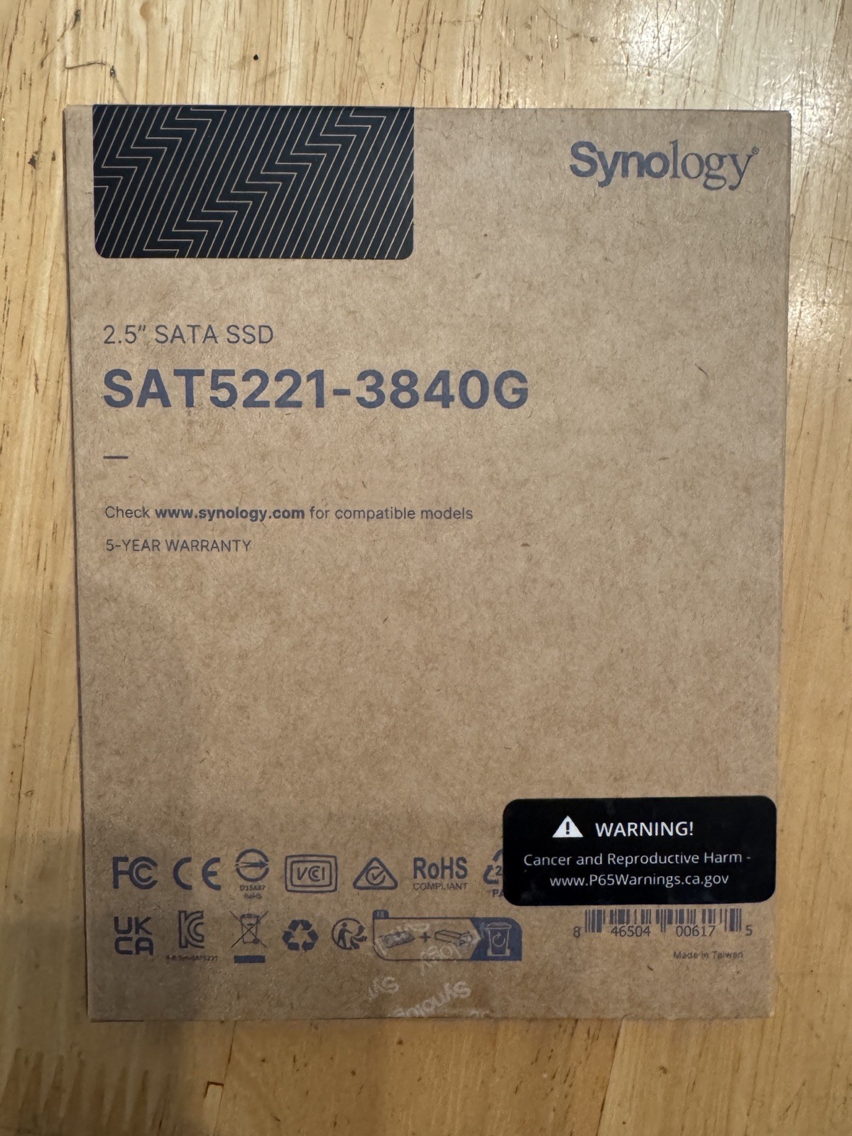 Synology Enterprise Series SAT5221-3840G - 3.84TB 2.5" SATA SSD - NEW AND SEALED