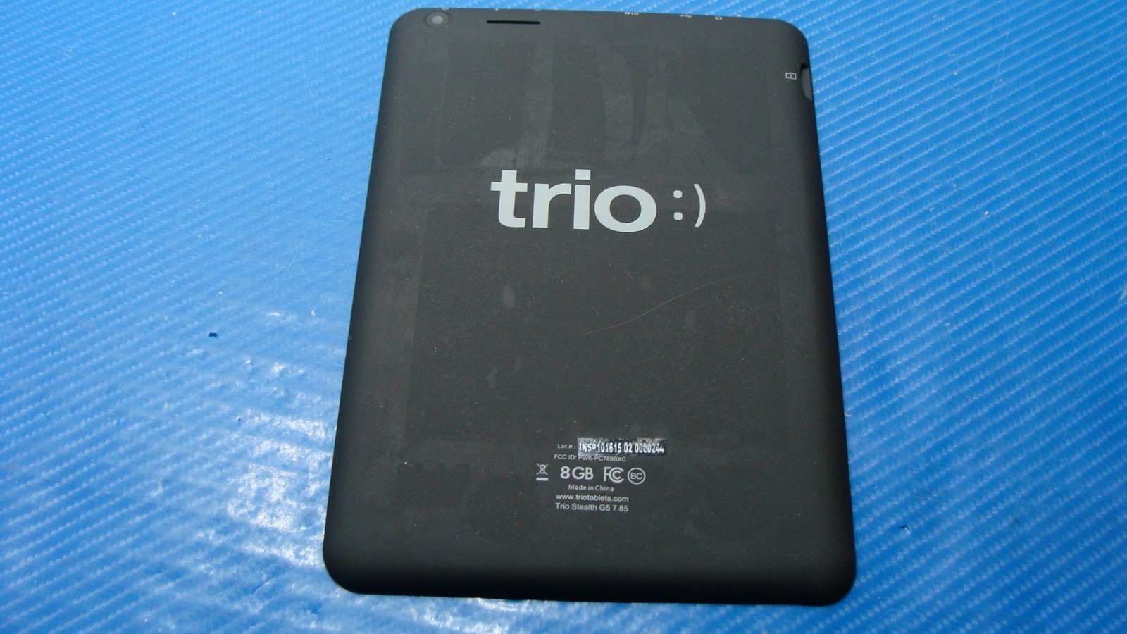 Trio Stealth G5 7.85" Genuine Tablet Back Cover Case Black