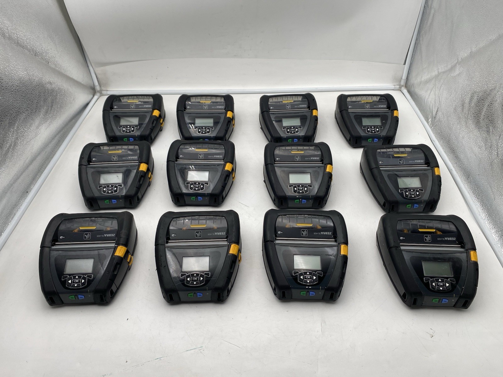 Lot of 12 Zebra QLN420 Mobile Label Printer QN4-AUNA0E00-00 No Battery/PSU