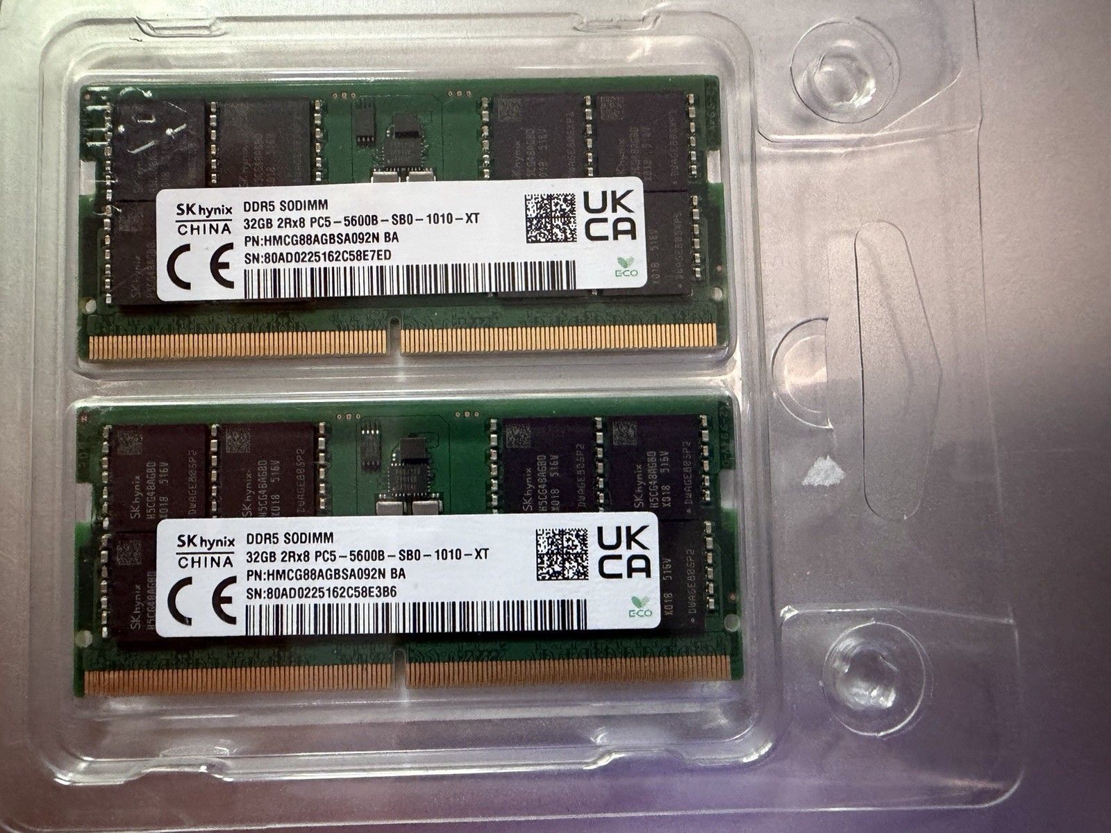 SK Hynix 2Rx8 DDR5 PC5-44800 UDIMM RAM 64GB/2X32GB 5600MHz