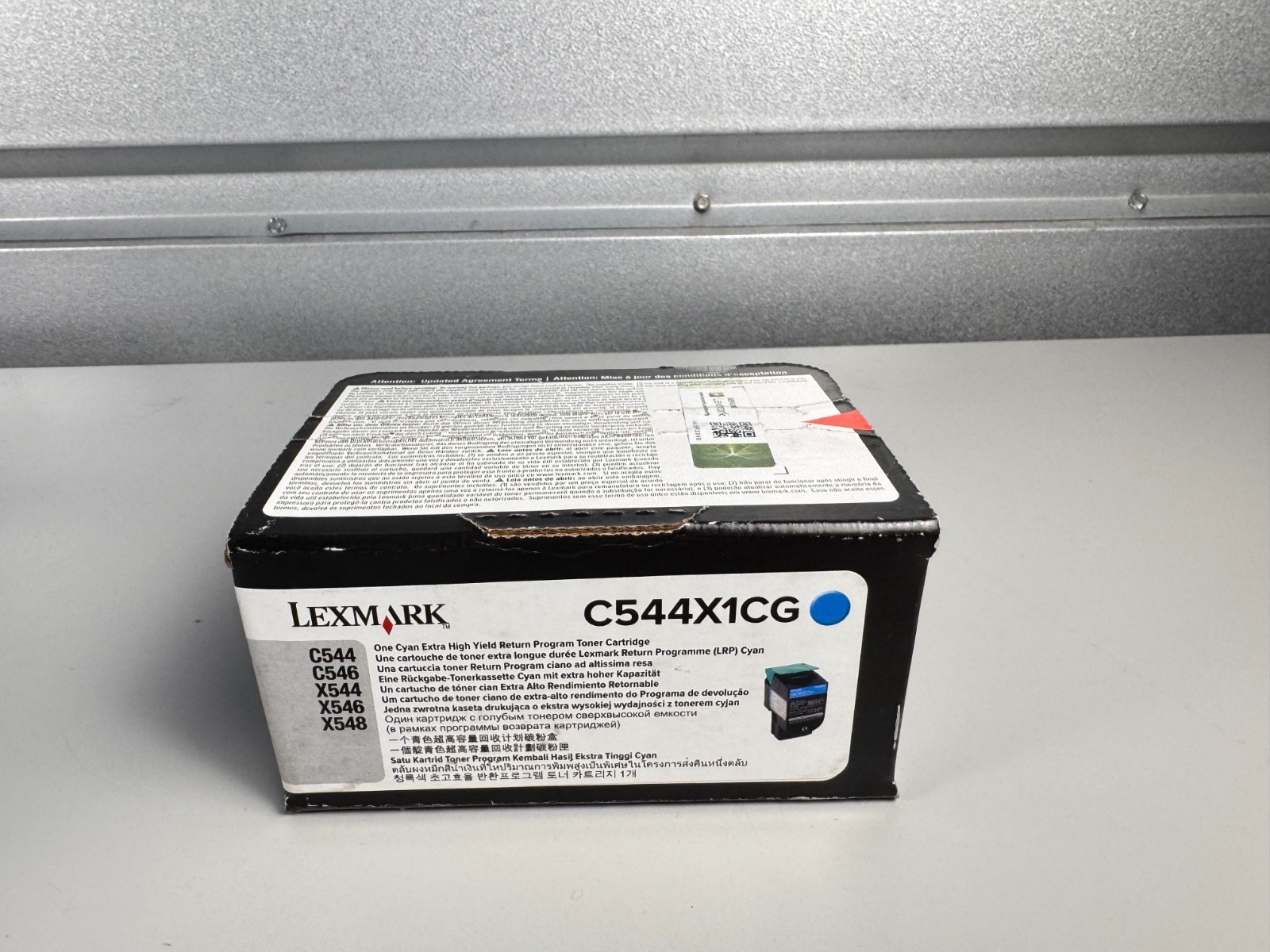 Lexmark C544X1CG Cyan Extra High Yield Toner Cartridge OEM New