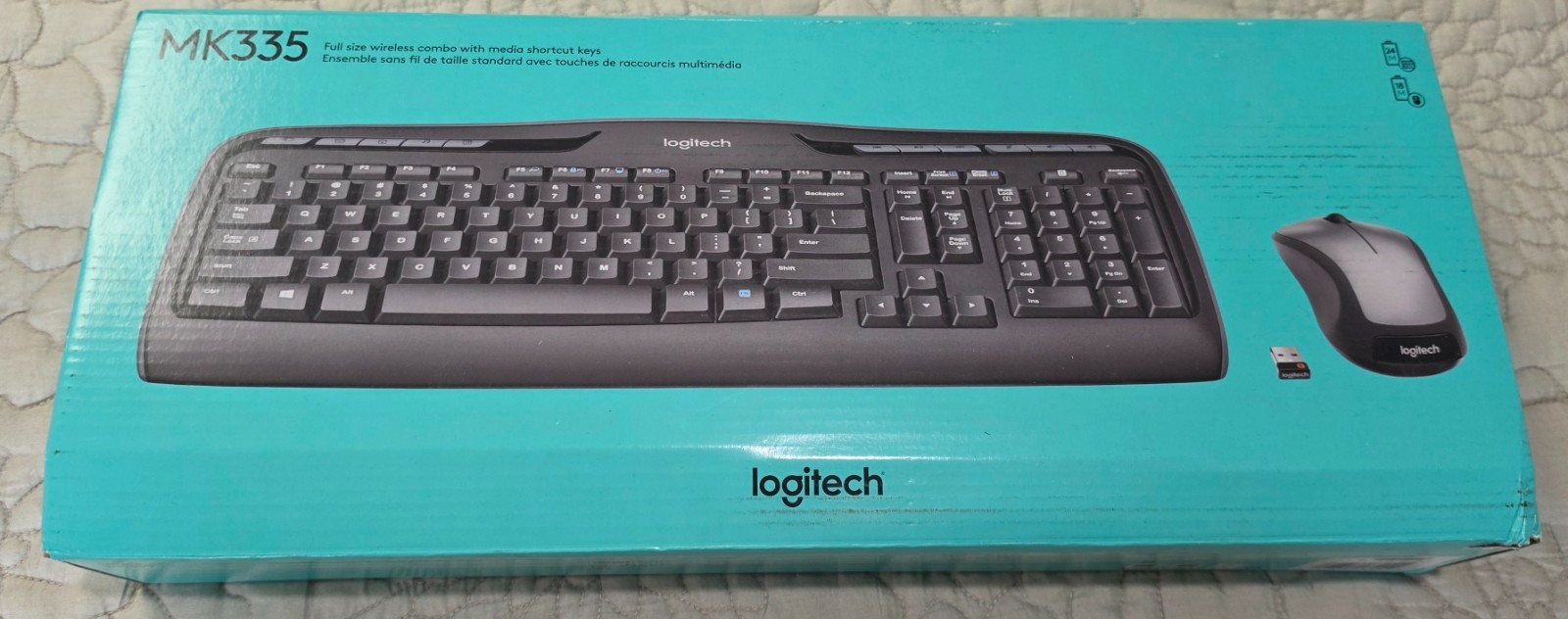 Logitech MK335 wireless keyboard and mouse combo, new