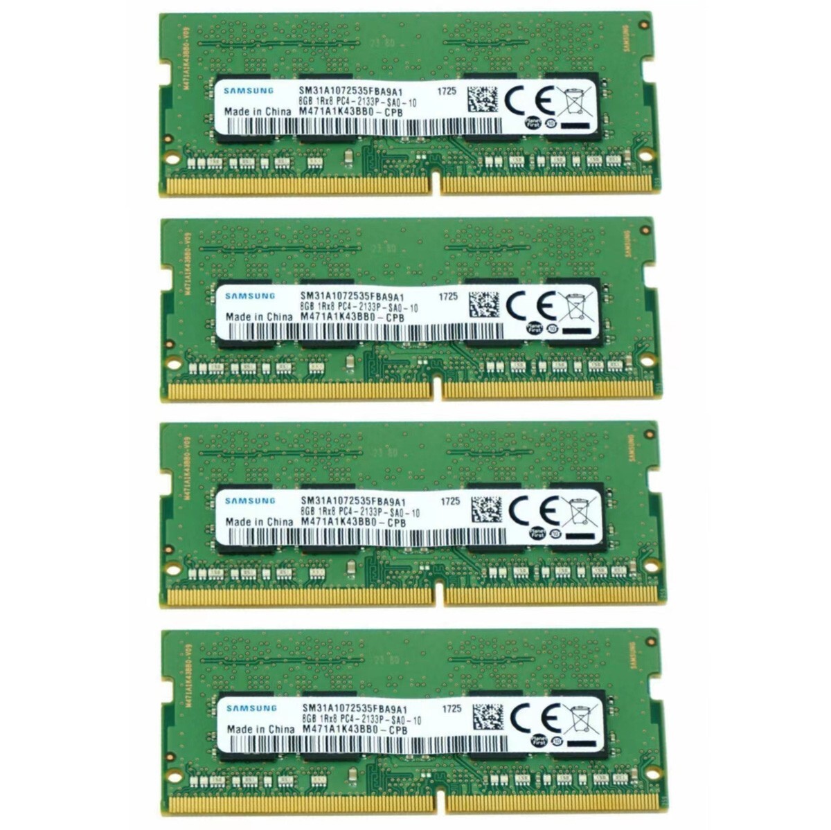 Samsung 32GB (4X 8GB ) DDR4 2133MHz PC4-17000 SODIMM Memory Ram M471A1K43BB0-CPB