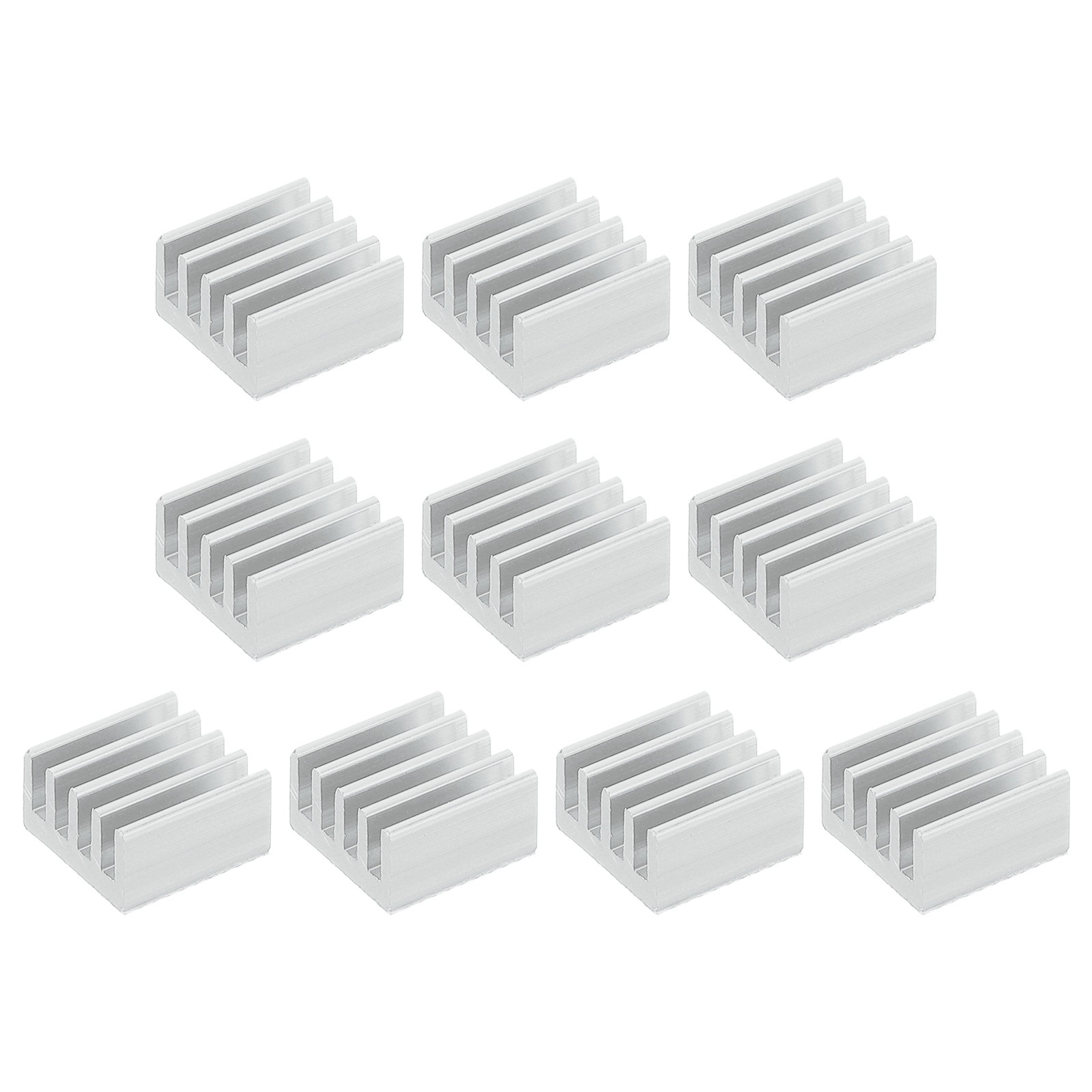 10 Pcs Heatsink 9x9x5mm Aluminum Heat Sink with Thermal Blue Sticker White