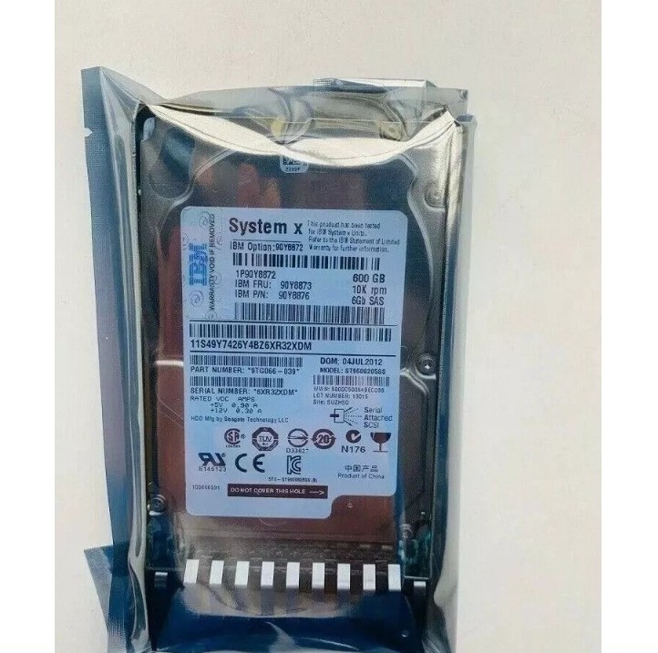 1PCS IBM / Lenovo 90Y8872 90Y8876 90Y8873 600GB 10K SAS 6G 2.5in HDD Hard Drive
