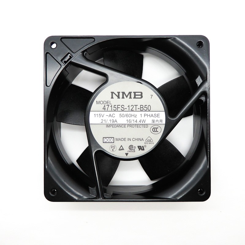 1pcs NMB 119x119x38mm 115VAC 14.4W Terminals AC Axial Fan 4715FS-12T-B50 110CFM