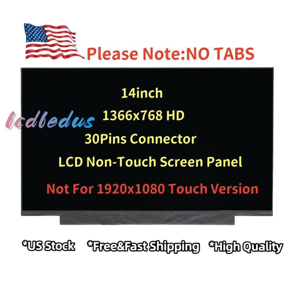 For HP P/N L25979-001 L25980-001 L61947-001 14.0" WXGA HD laptop LED LCD screen