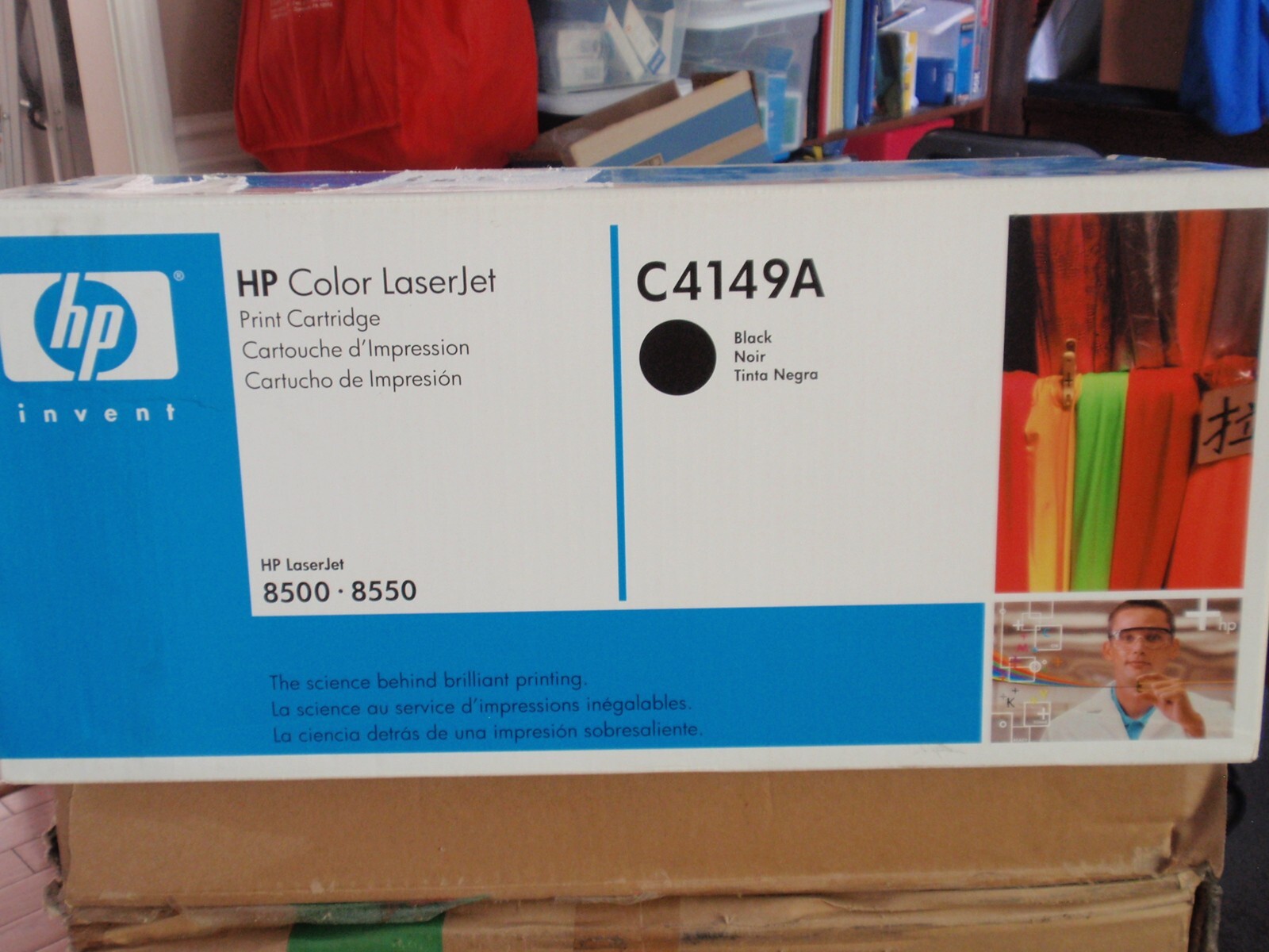 Genuine HP Color LaserJet C4149A Black Toner Cartridge 8500, 8550 OEM New Sealed