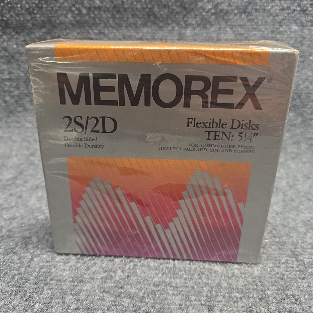 Memorex 5 1/4" Flexible Disks 1S/2D Double Sided Pack Of 10 FACTORY SEALED NEW
