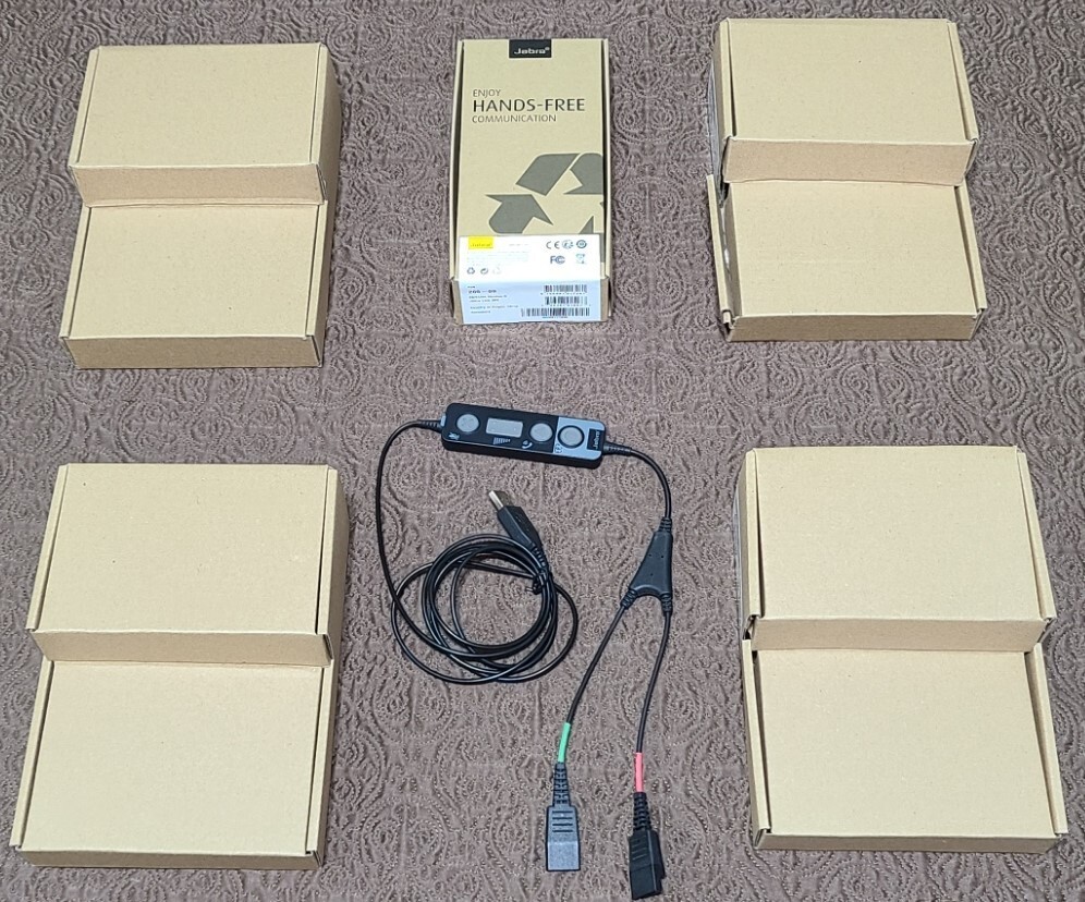 New Jabra Headset Lot with Two Y-cords (Free Shipping)