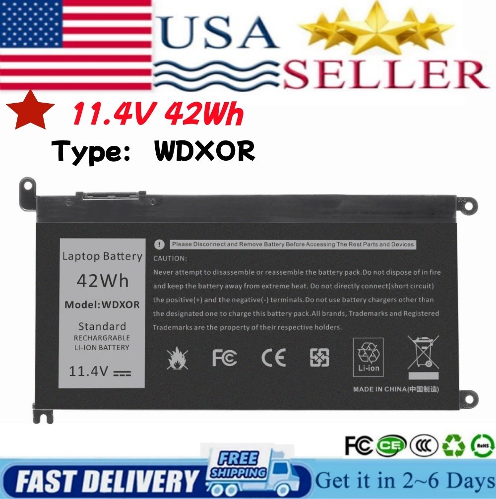 42WH WDXOR Battery Replace for Dell Inspiron 13 7378 13 5000 5378 5368 15 7579