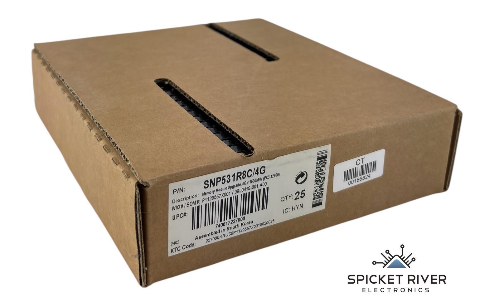 NEW - Lot of 11 - Dell / Kingston SNP531R8C/4G 4GB 1Rx8 PC3-12800U DDR3 RAM