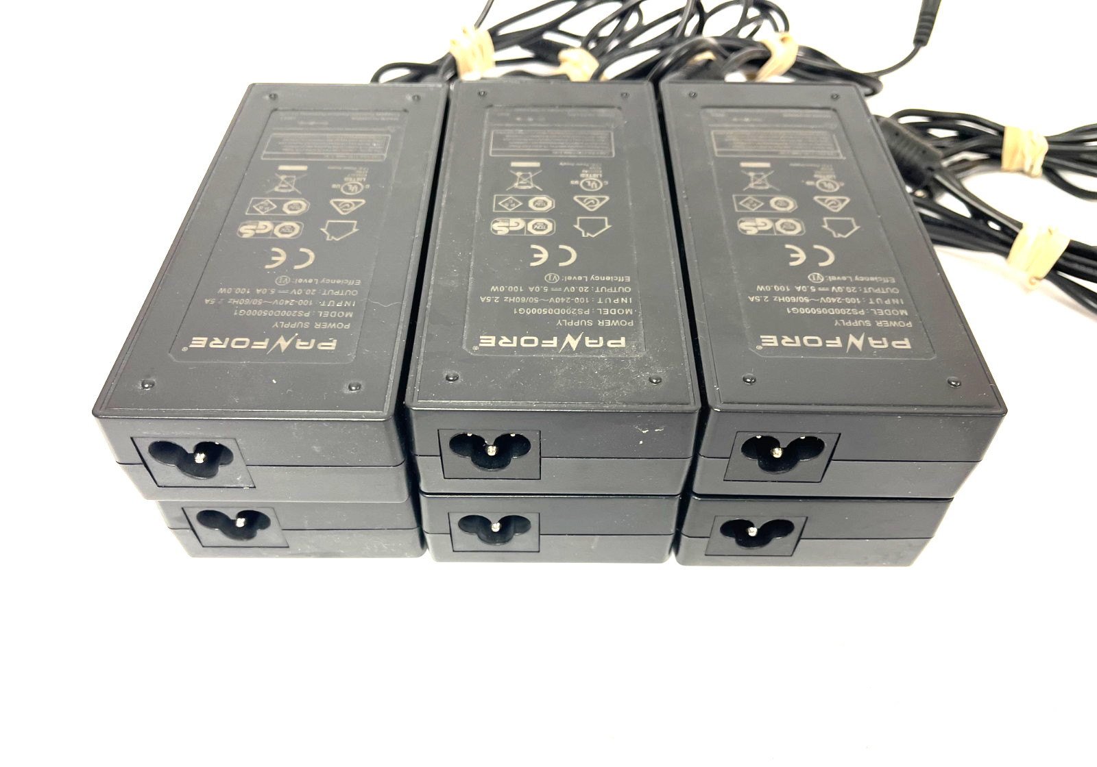 Lot of 6 Panfore 20V 5A 100W AC Adapter Power Supply PS200D05000G1 No Power Cord