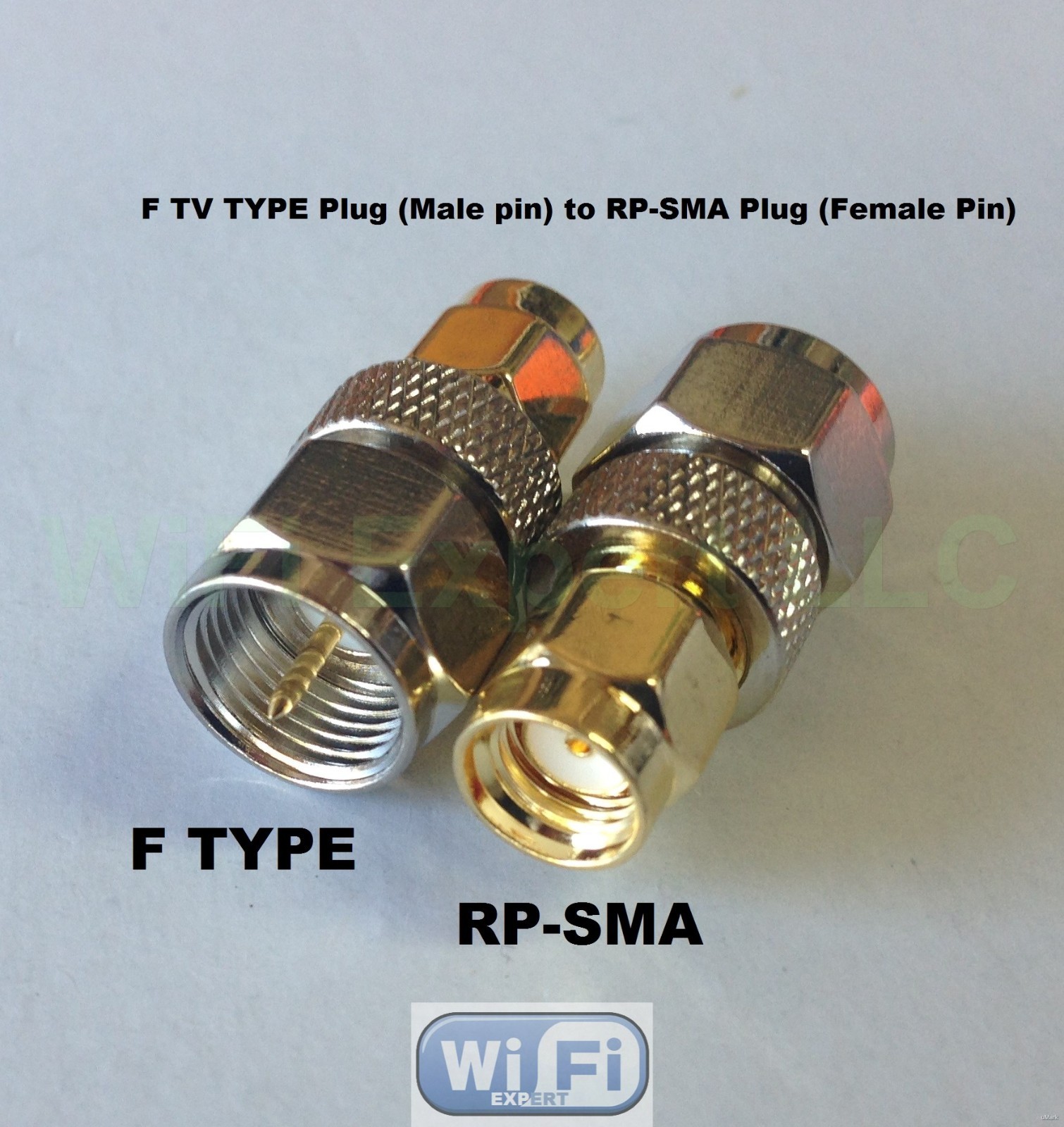 1x RP-SMA Male/Female To F TV Male / Female Jack Plug COAX RF Connector Adapter
