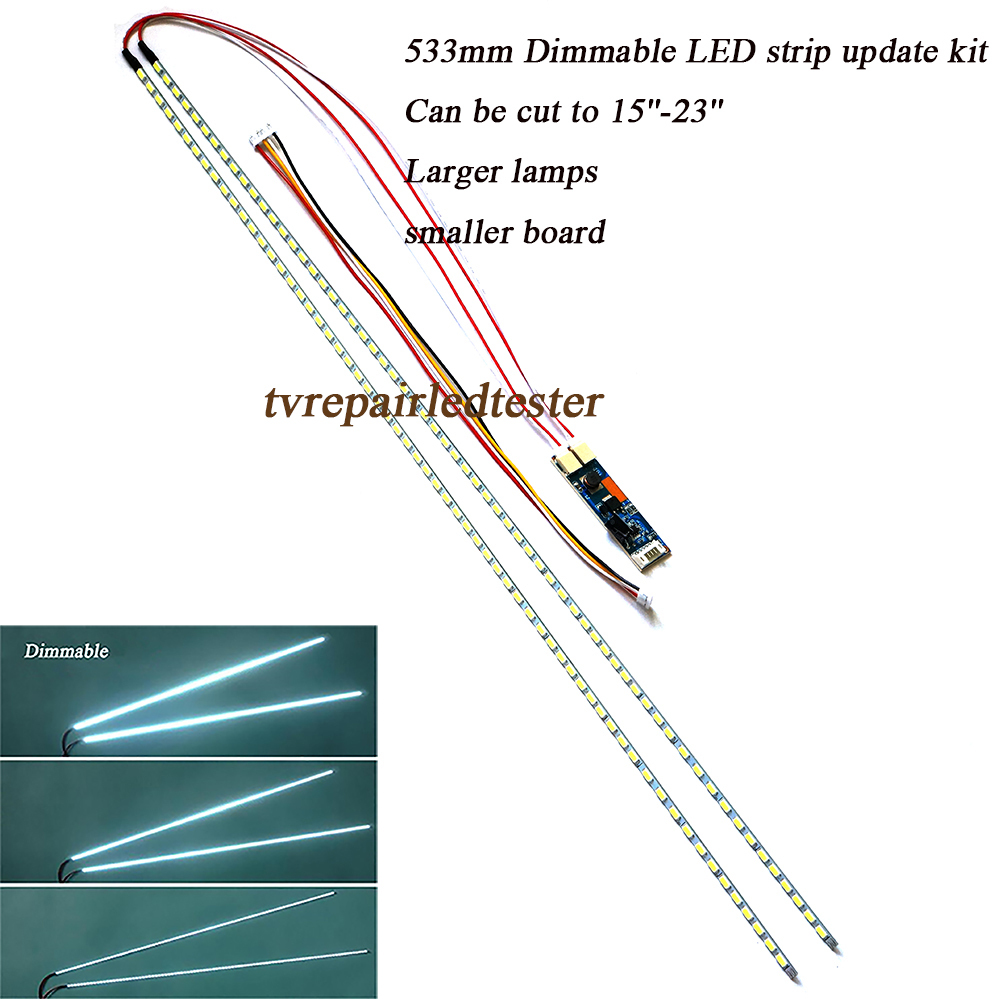 10pcs Universal LED Backlight Strips,For LCD Monitor Cut to 15-23''Dimmable