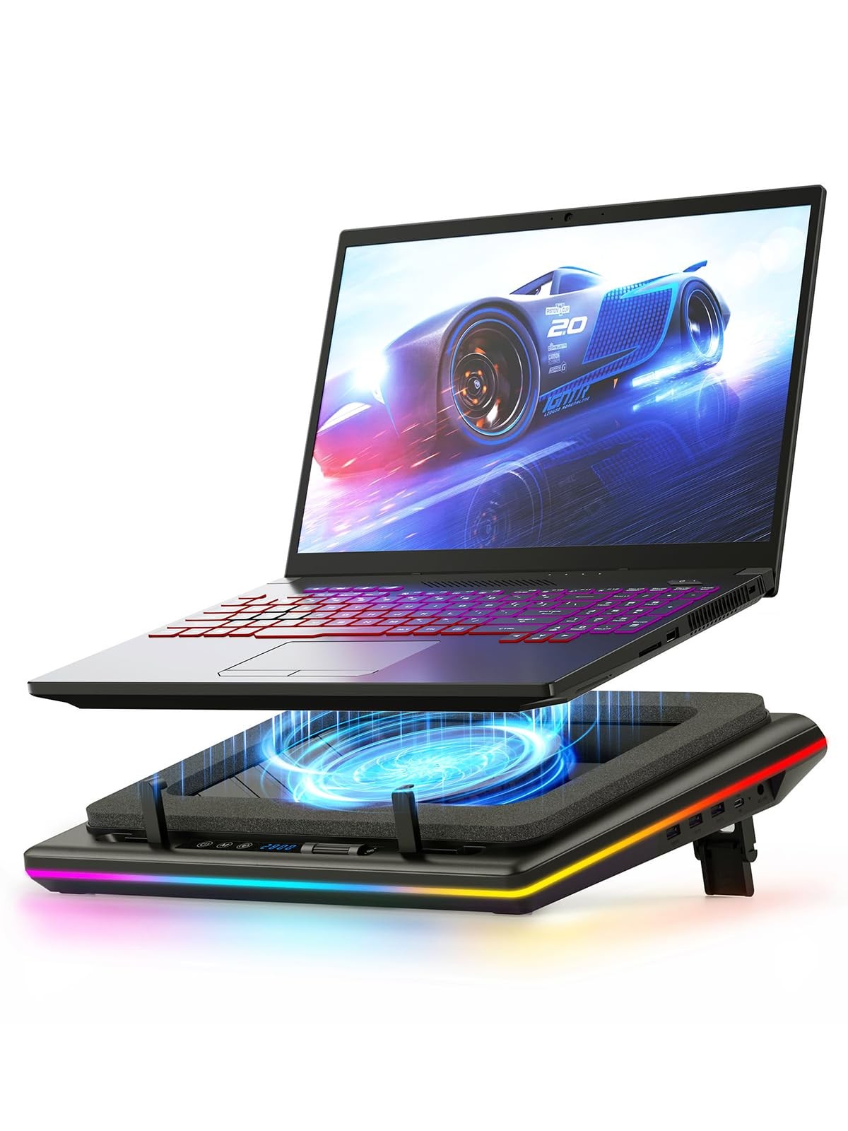 Llano V12 Gaming Laptop Cooling Pad Rgb Laptop Cooler Laptop Cooling Fan Stand