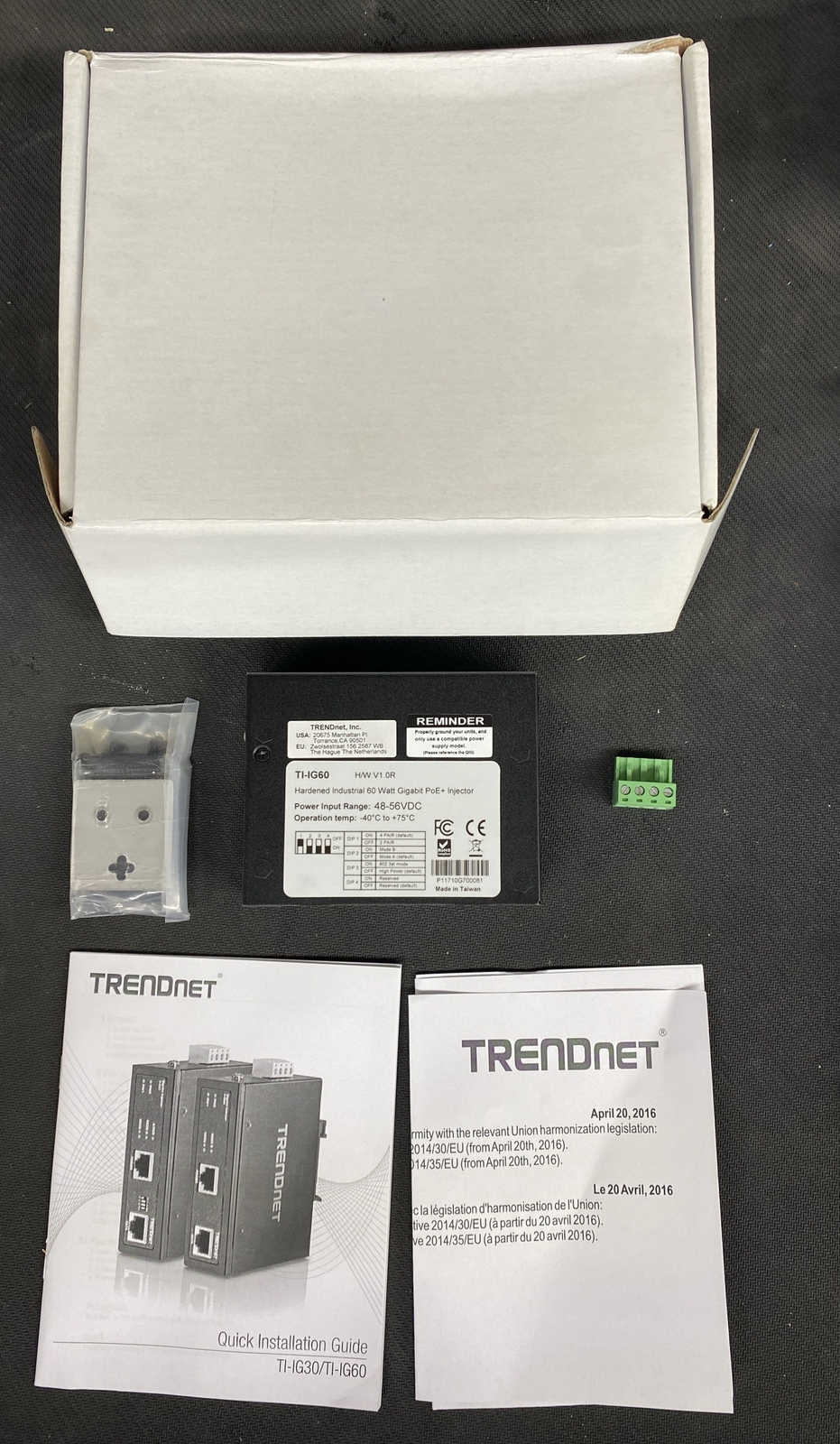 TRENDnet TI-IG60 Hardened Industrial 60 Watt UPoE Injector