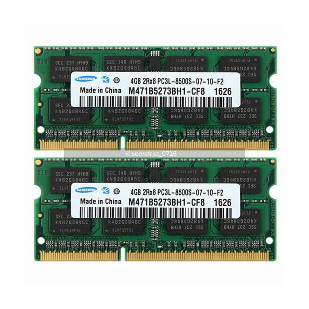 SAMSUNG 8 GB 2x 4 GB DDR3L Memory RAM 1066 MHz PC3L-8500S SODIMM Laptop 1.5V kit