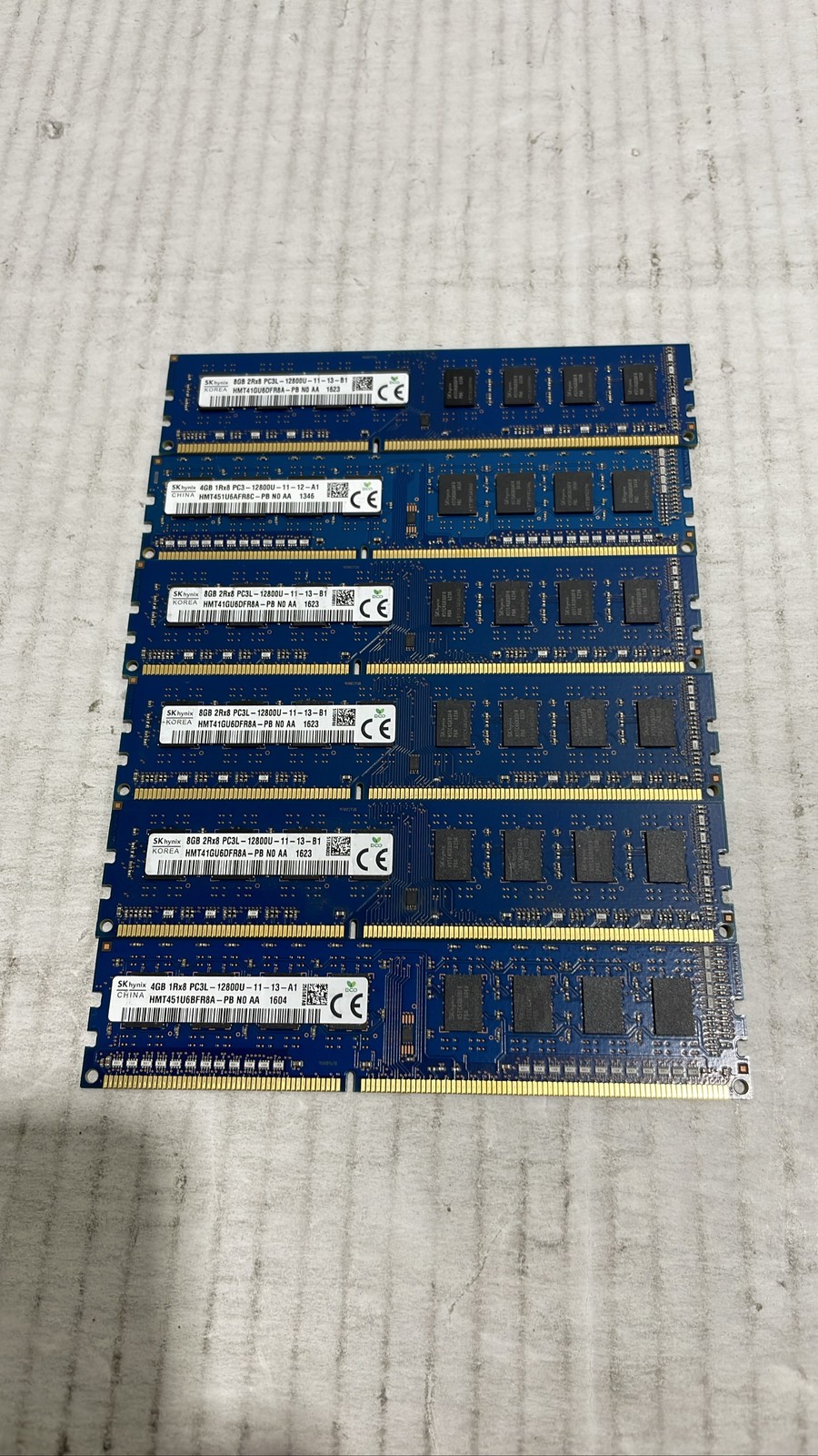 SK Hynix HMT41GU6DFR8A-PB 8GB HMT451U6BFR8A-PB 4GB DDR3 Desktop Ram Lot of 6