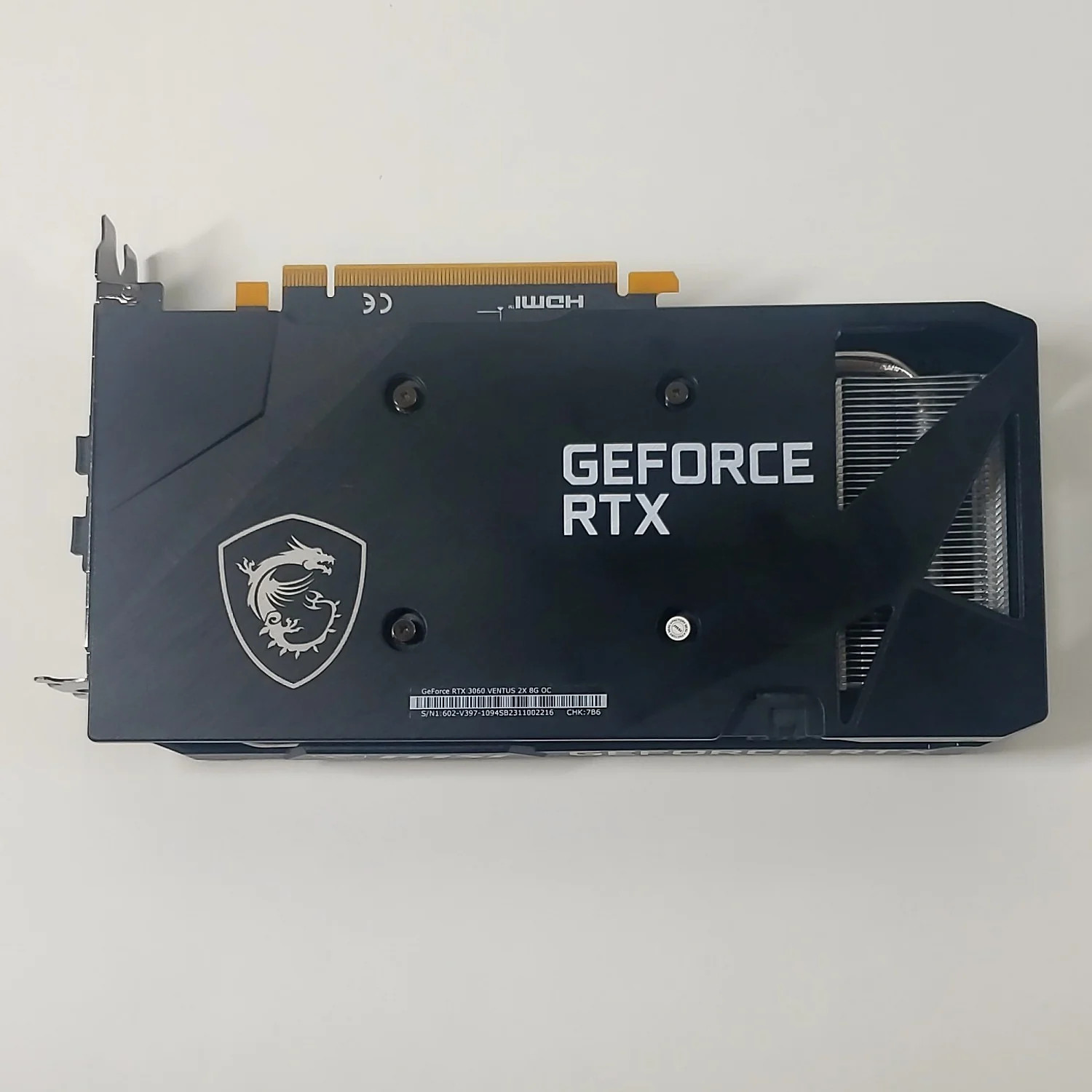 MSI GeForce RTX 3060 Ventus 2X 8G OC 8GB GDDR6 Graphics Card RTX3060VENT2X8G