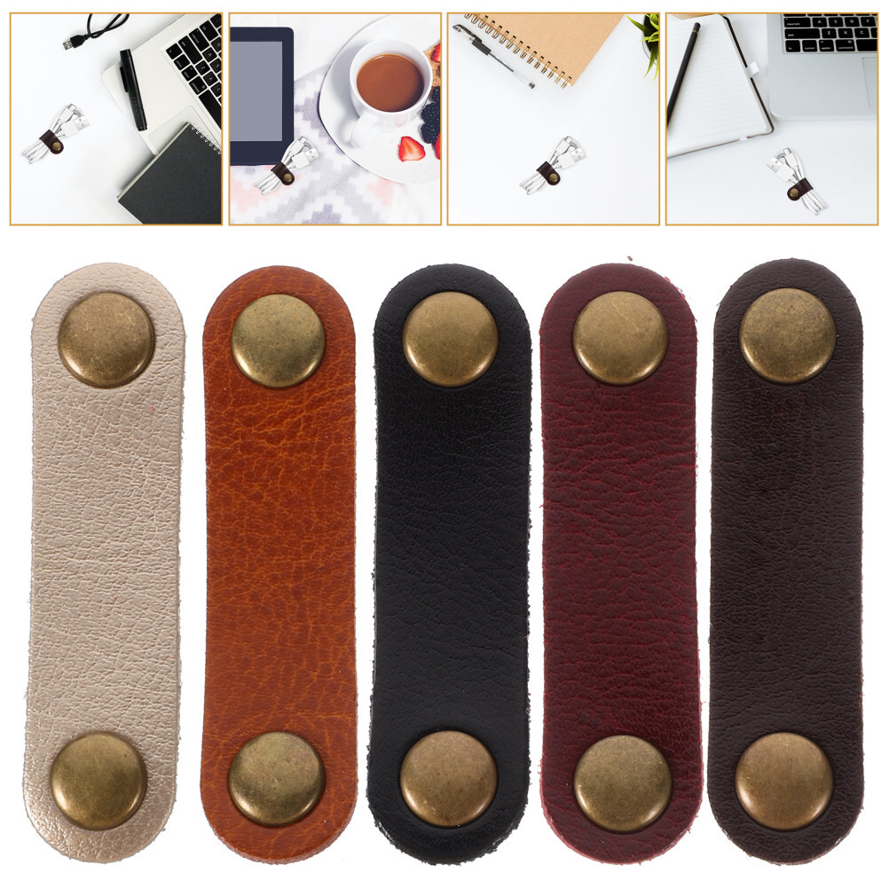 1 Set leather cable keeper of Cable Wire Holder Leather Cable Keeper