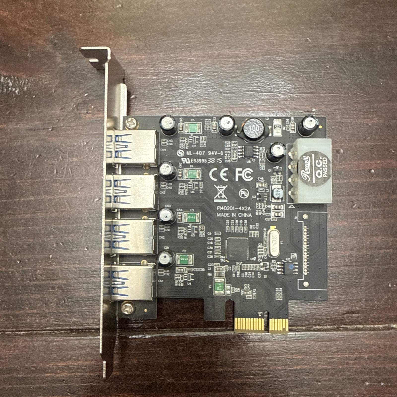 Rosewill RC-508 Quad-Port 5Gb/s USB PCIe Controller Adapter P/N: PI40201-4X2A