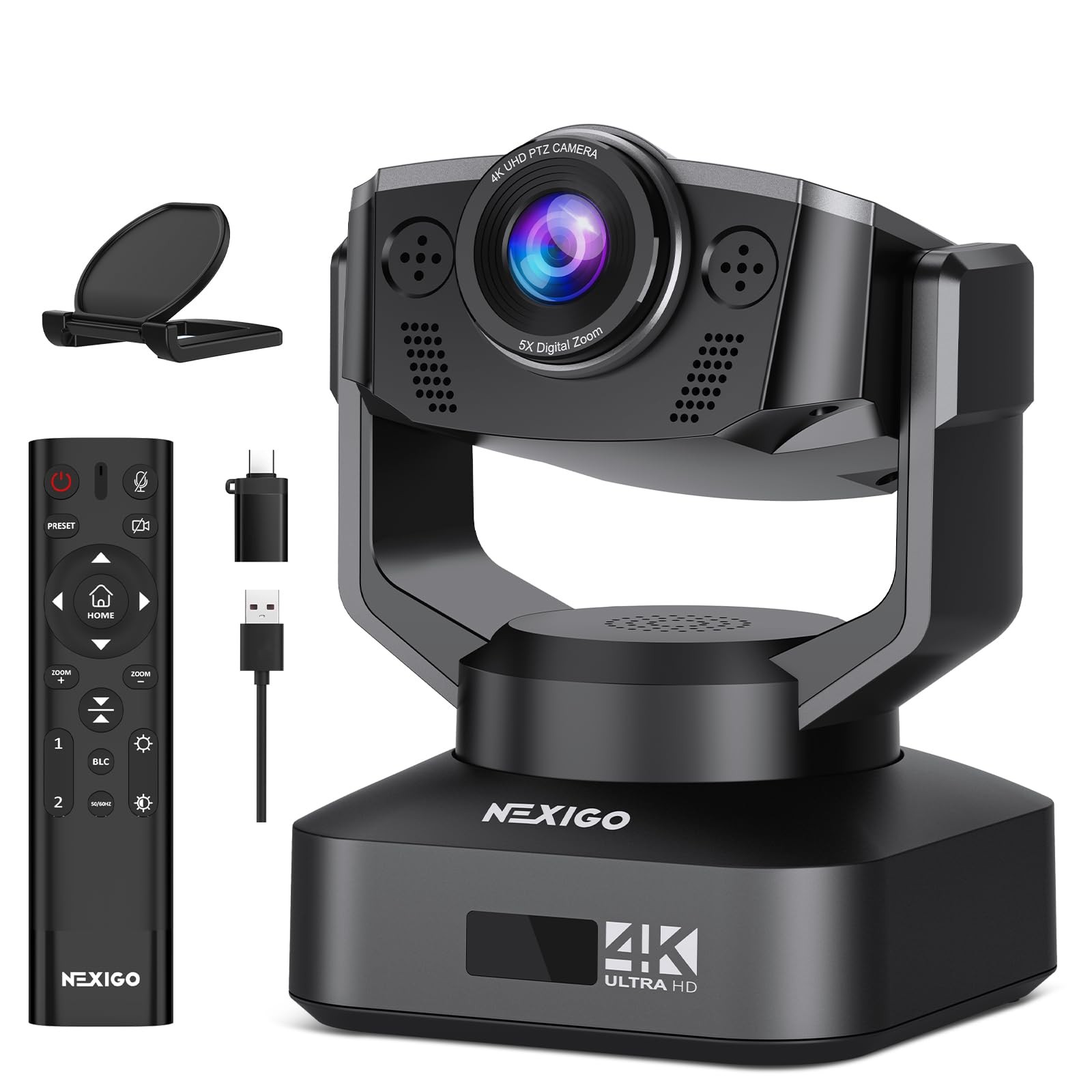 Zoom Certified, NexiGo N990 (Gen 2) 4K PTZ Webcam,Video Conference Camera System