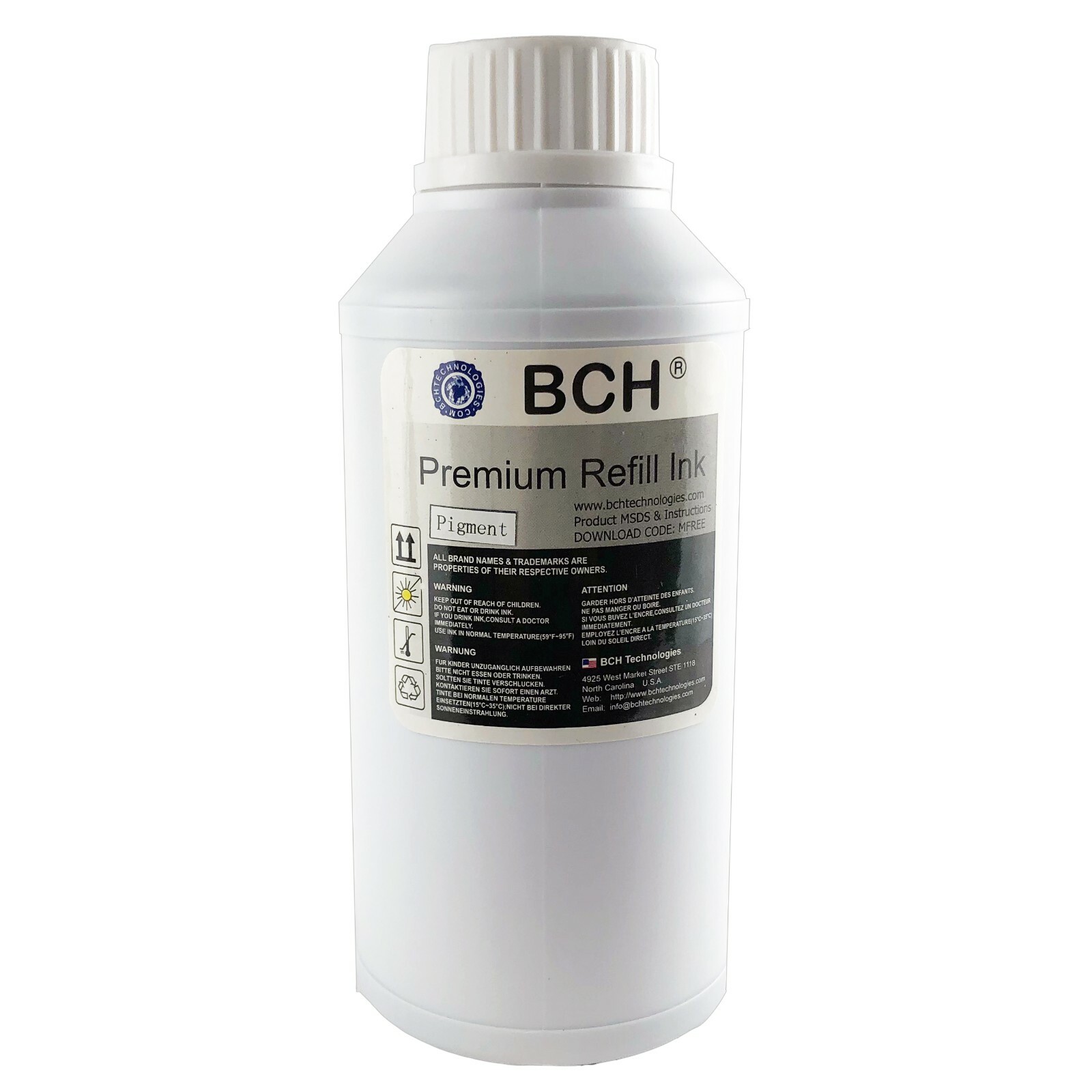 PIGMENT Black Bulk Refill Ink 500 ml Bottle Color for Canon Printer Cartridge