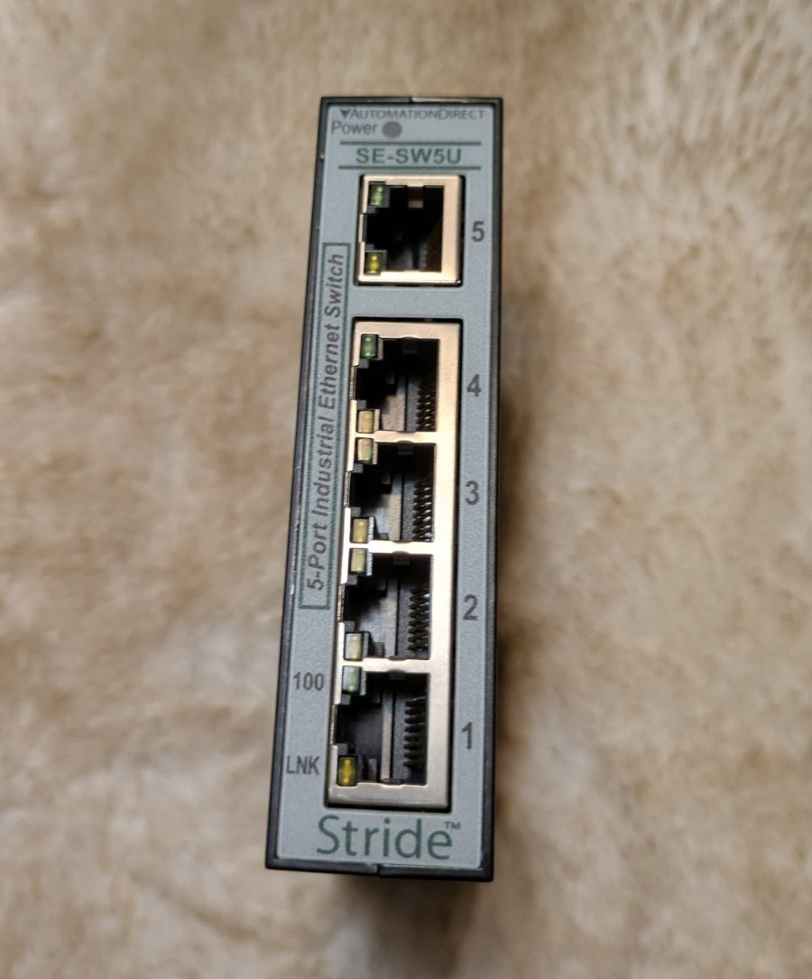 AutomationDirect Stride SE-SW5U 5-Port DIN Rail Unmanaged 100Mbps RJ-45.