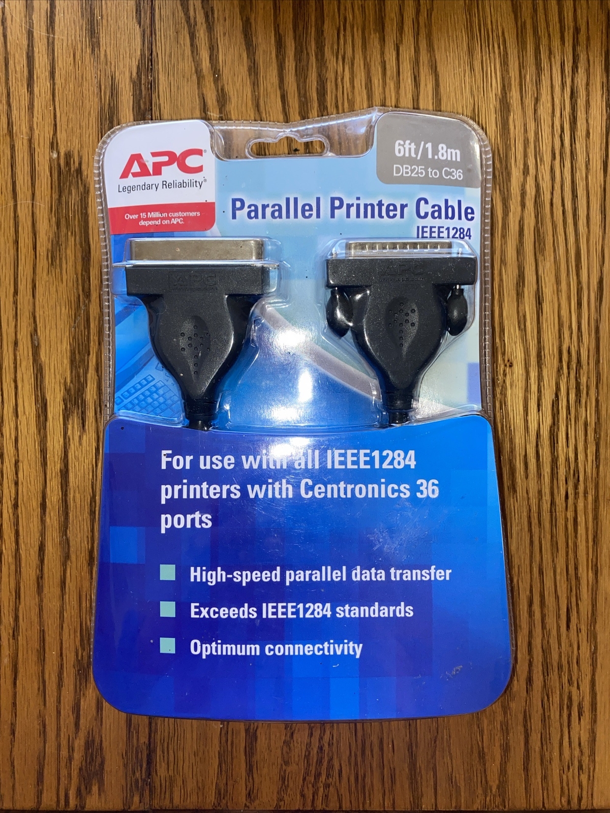 Sealed Box APC IEEE1284 Premium Parallel Printer Cable.  Model 1284-6F-1V.