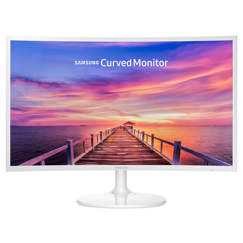 Samsung 27" Curved Monitor 1920x1080 HDMI VGA  - White  C27F391FHN