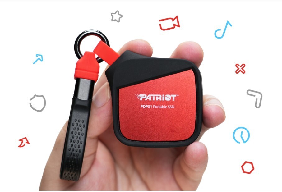 Patriot PDP31 1TB Compact Portable SSD 1000MB/s USB 3.2 Type-C 10Gbps PC/Laptop
