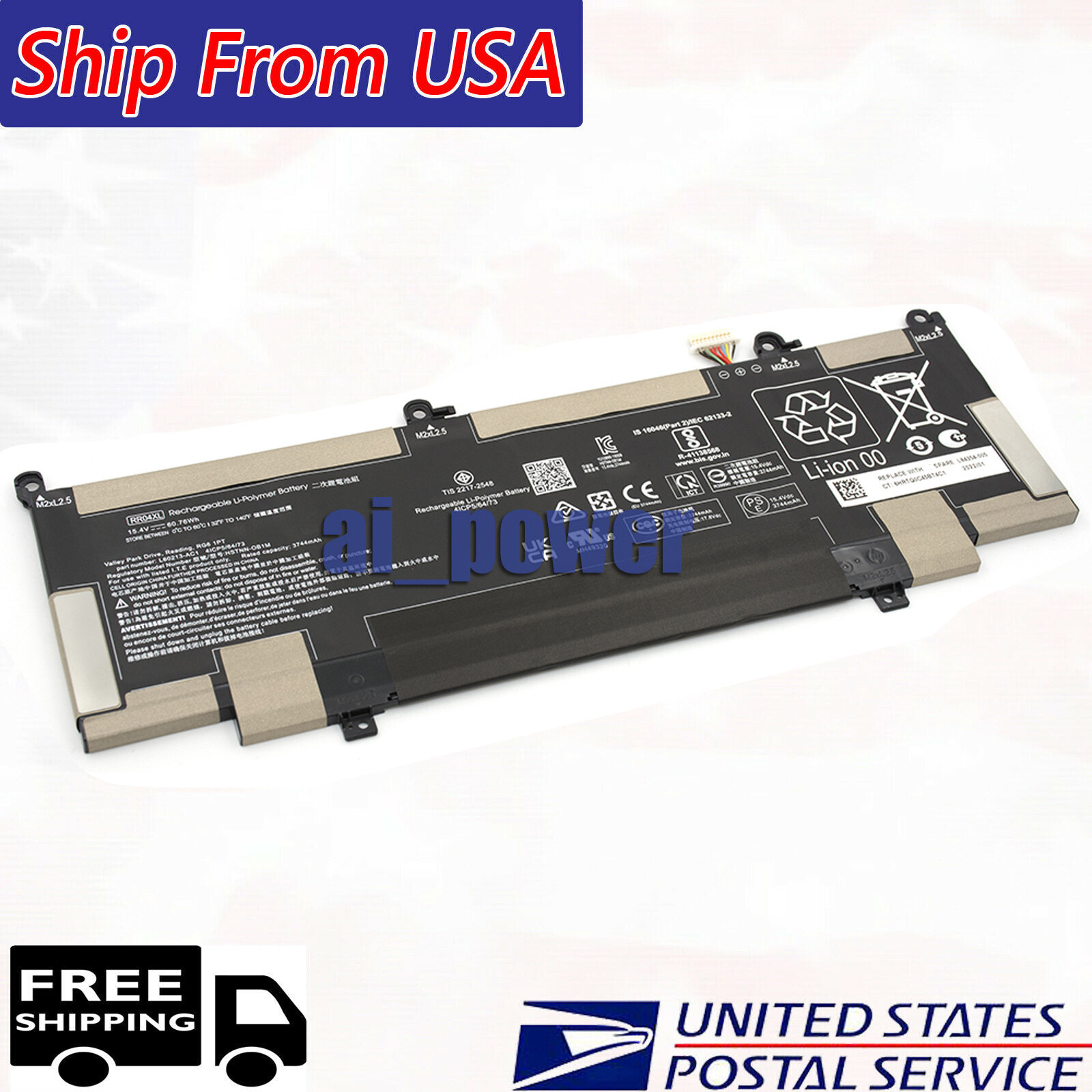 New RR04XL RRO4XL Battery for HP Spectre x360 13-AW L60213-2C1 HSTNN-OB1M