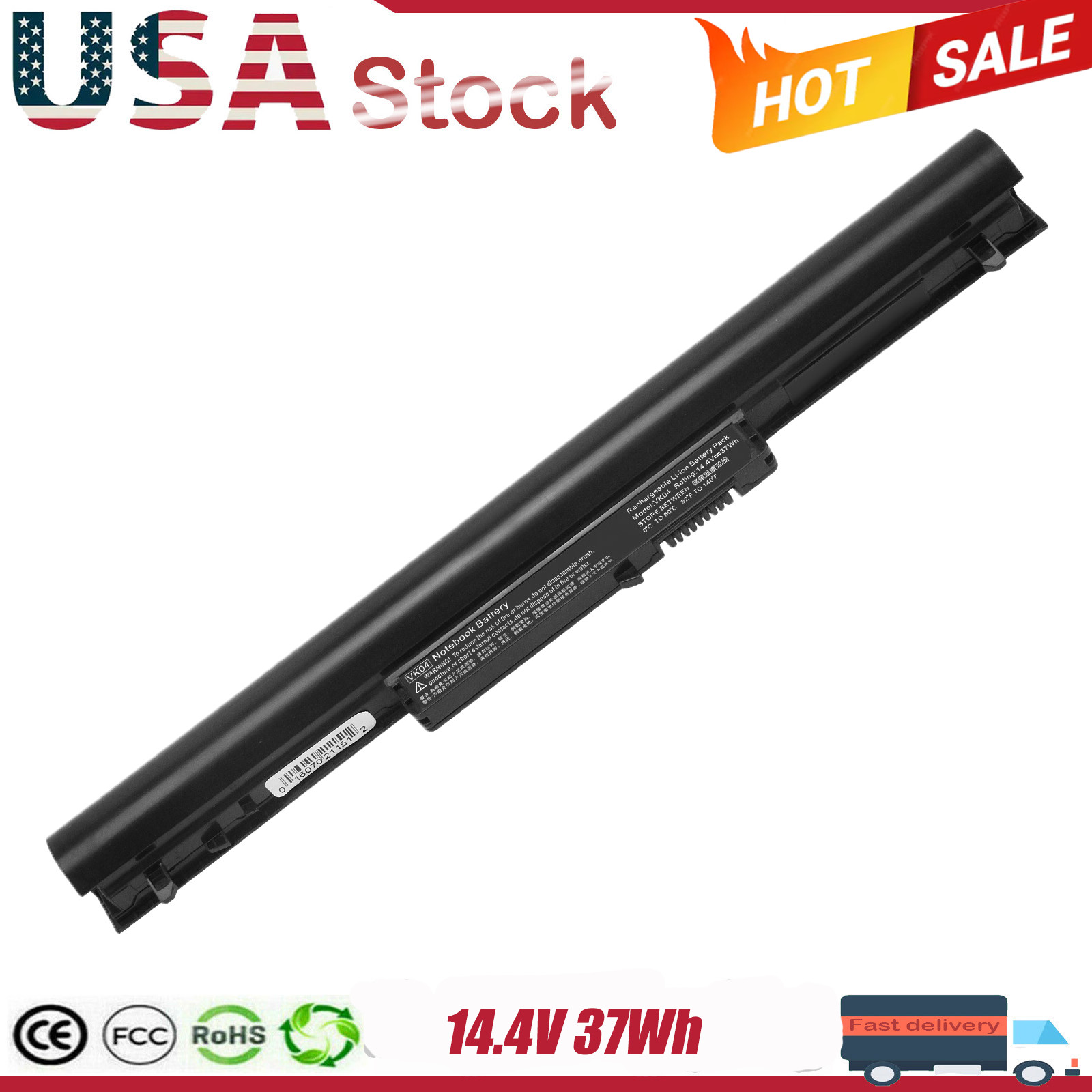 VK04 Battery for HP Pavilion Sleekbook 14 15 15t HSTNN-YB4D 695192-001 Notebook