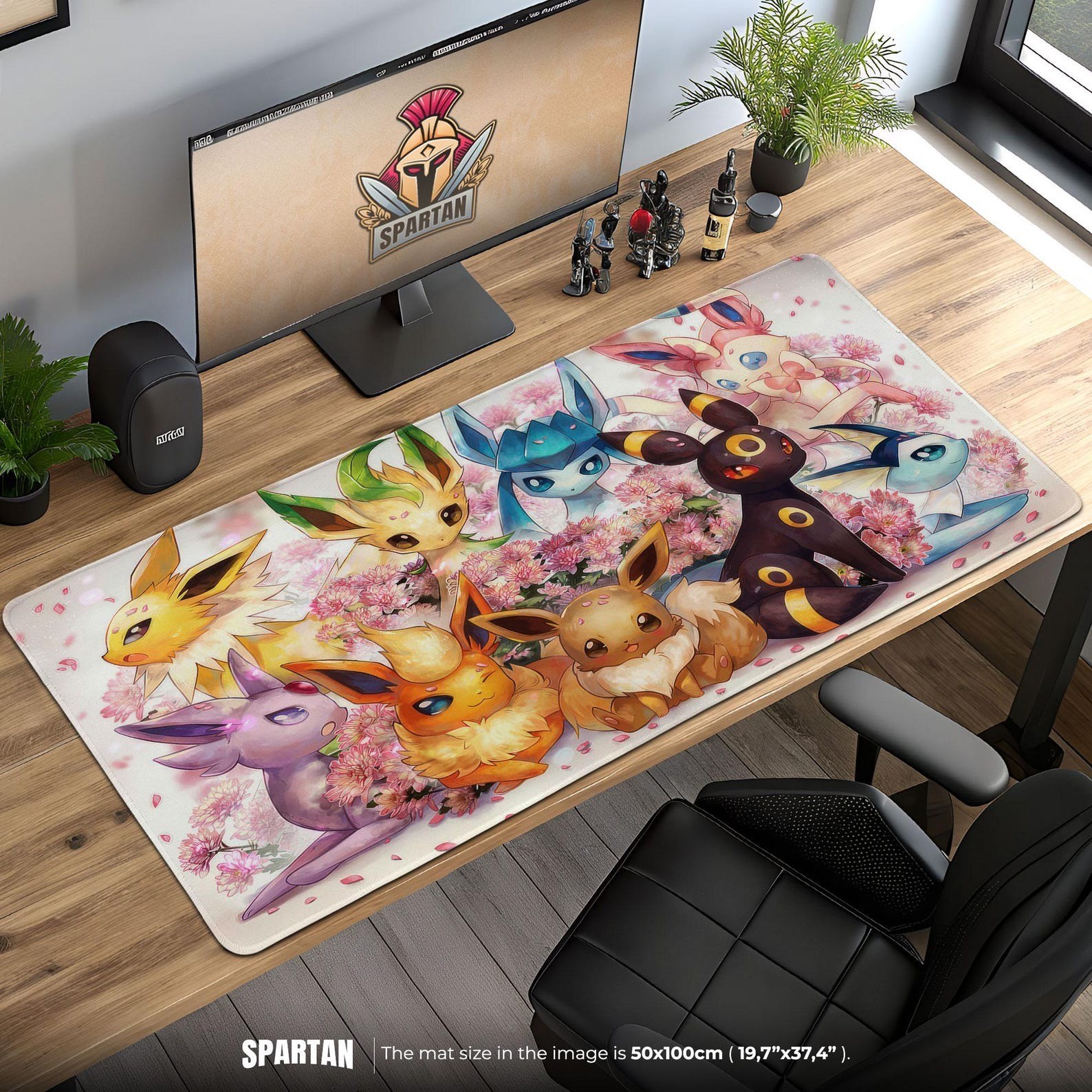 Eevee Evolutions Sakura - Kawaii Pokemon Gaming Mouse Pad Desk Accessories