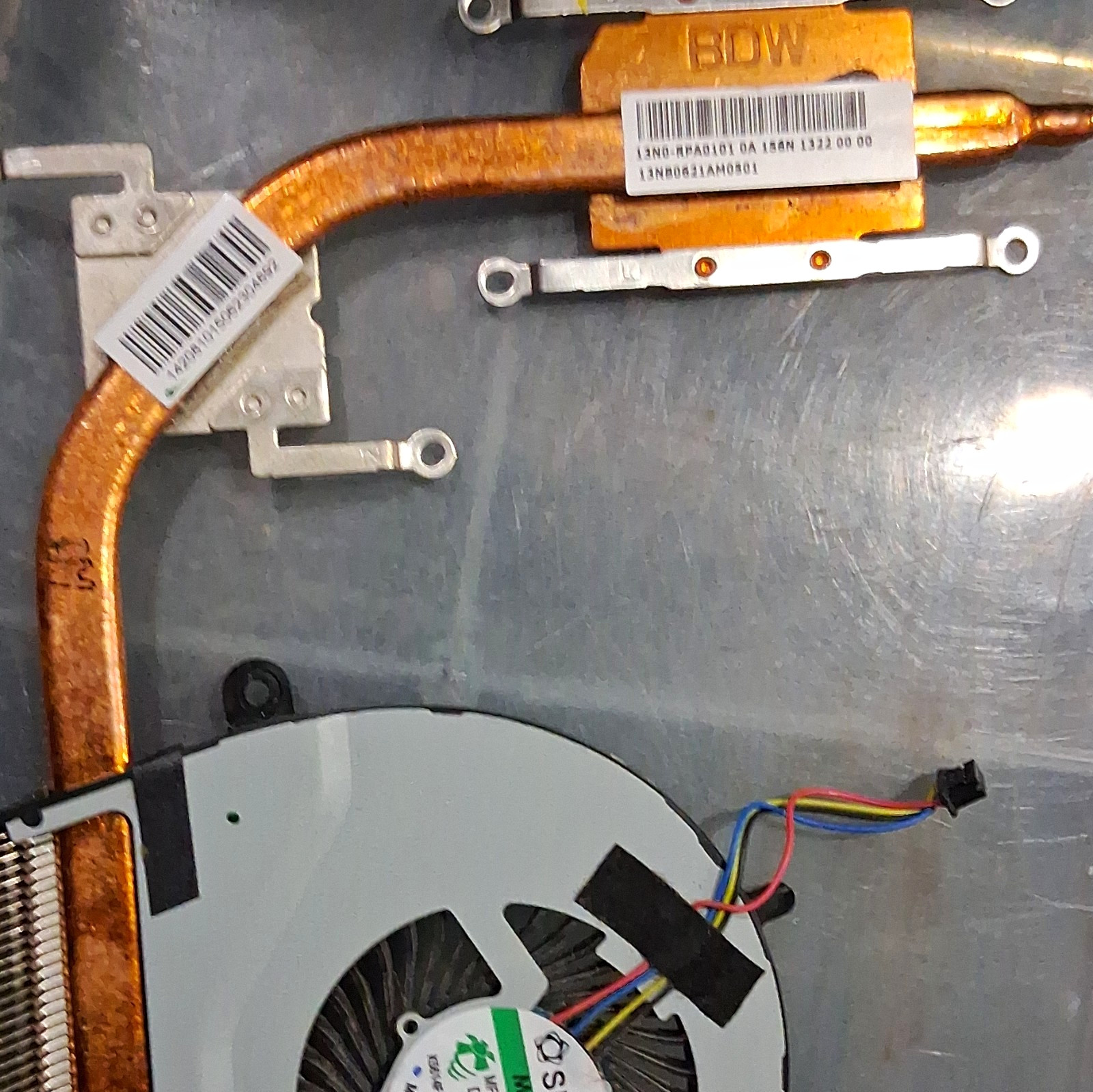 CPU Cooling Fan w/ Heatsink Copper Heatpipe 13NB0AB010A 13NB0A1AM0801