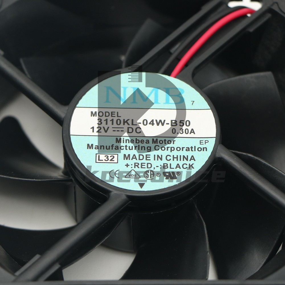 NMB 3110KL-04W-B50 12V 0.30A 8CM 80*80*25MM 8025 2-wire Double Ball Cooling Fan