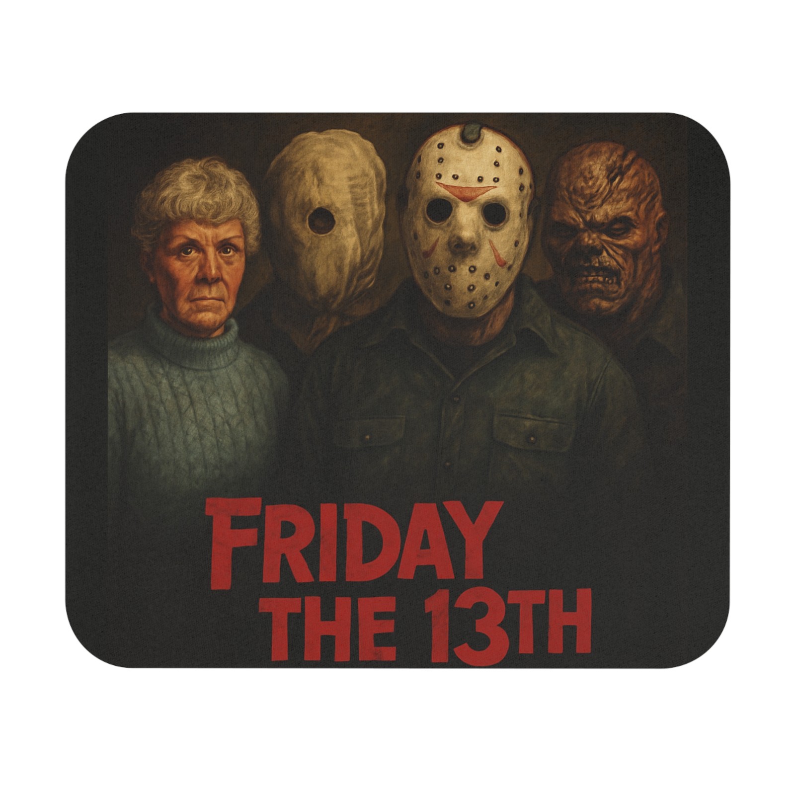 Friday the 13th Portrait Mouse Pad Jason and Mommy Voorhees Evolution Desk Mat 