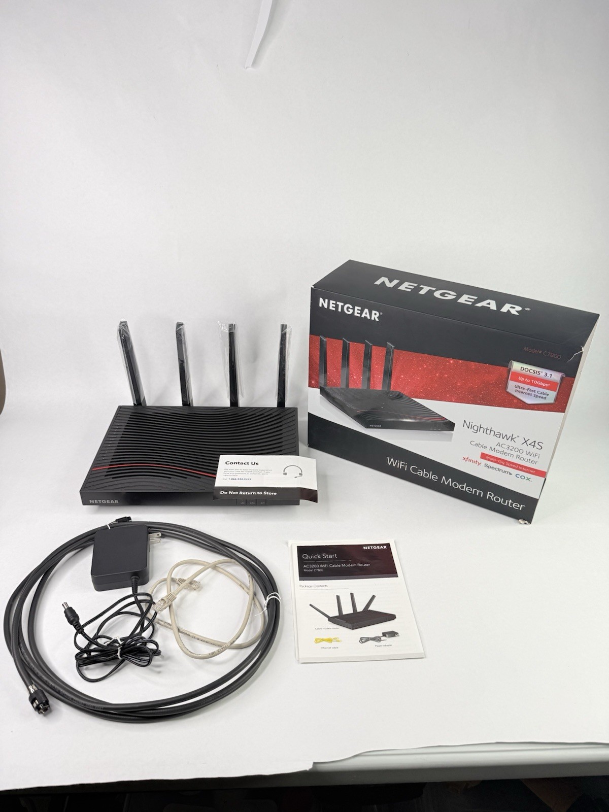 Netgear C7800 Nighthawk X4S AC3200 WiFi Cable Modem Router
