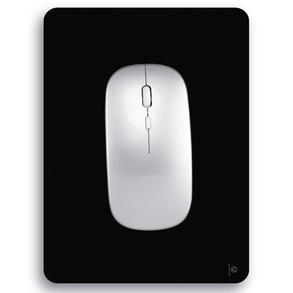 Audimi Small Mouse Pad 6 x 8 Inch, Mini Thick for Laptop Black