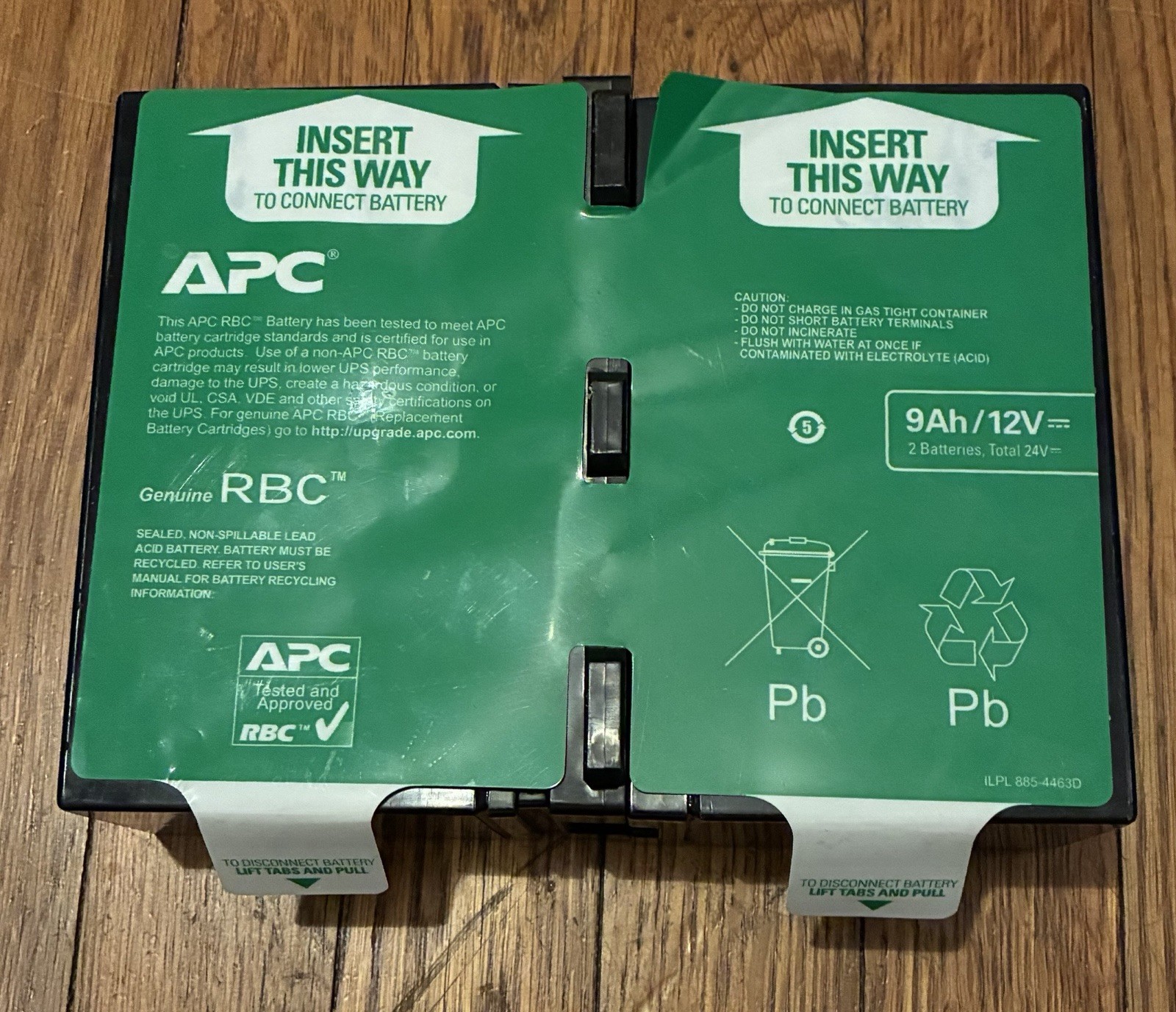 APC Genuine RBC UPS Replacement Battery Cartridge 12V 9Ah Green/Red  For APC