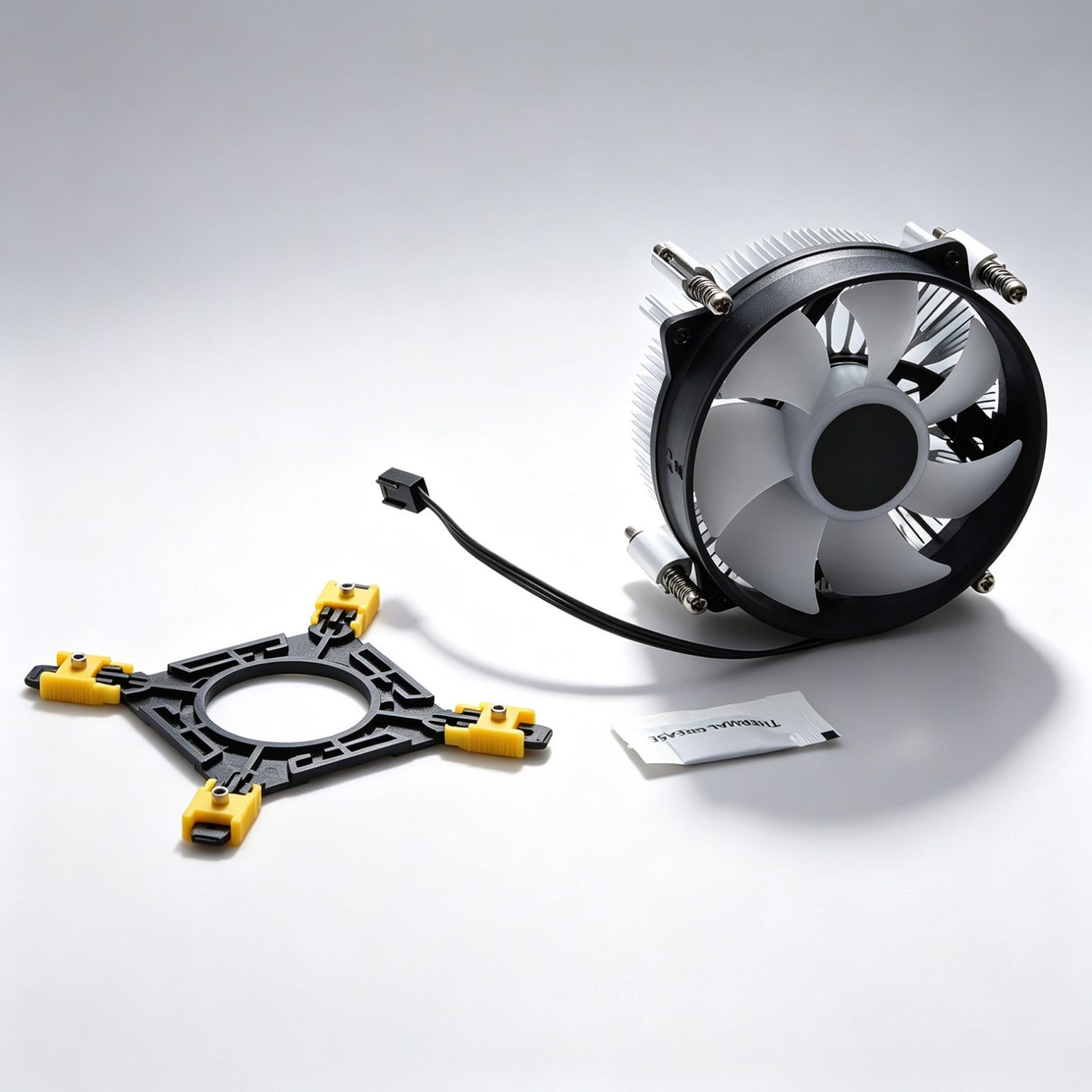 RGB CPU Cooler Fan with 90mm Silent Fan, Rainbow RGB, for LGA 115X/1200/1366