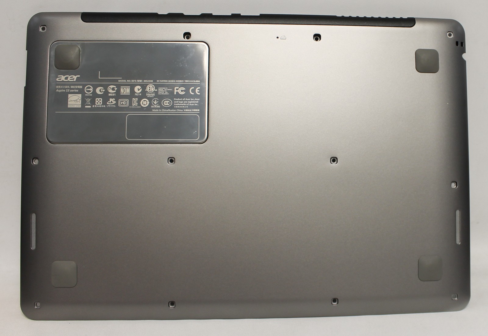 60.M4UN1.001 Acer Bottom Base With Antenna Aspire S3-391-6046 Ultrabook"GRADE A"