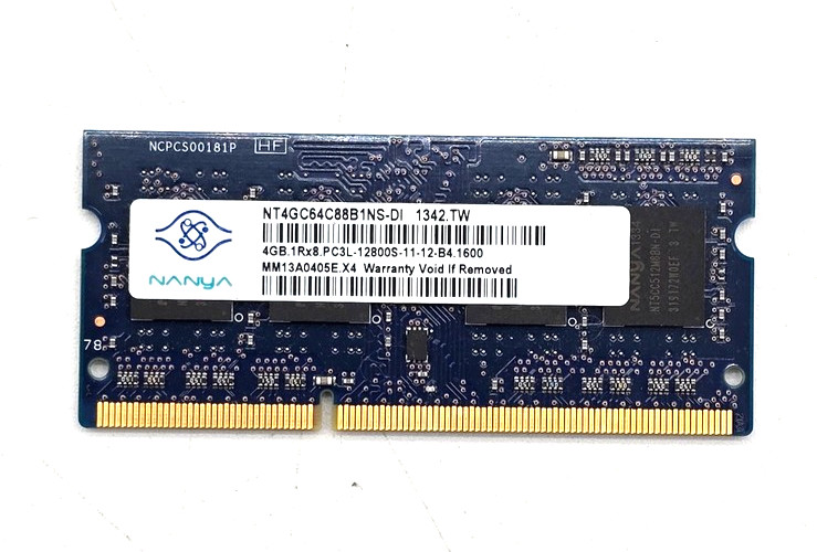 Nanya 4GB DDR3L PC3L-12800S 1600MHz SODIMM Laptop RAM NT4GC64C88B1NS-DI