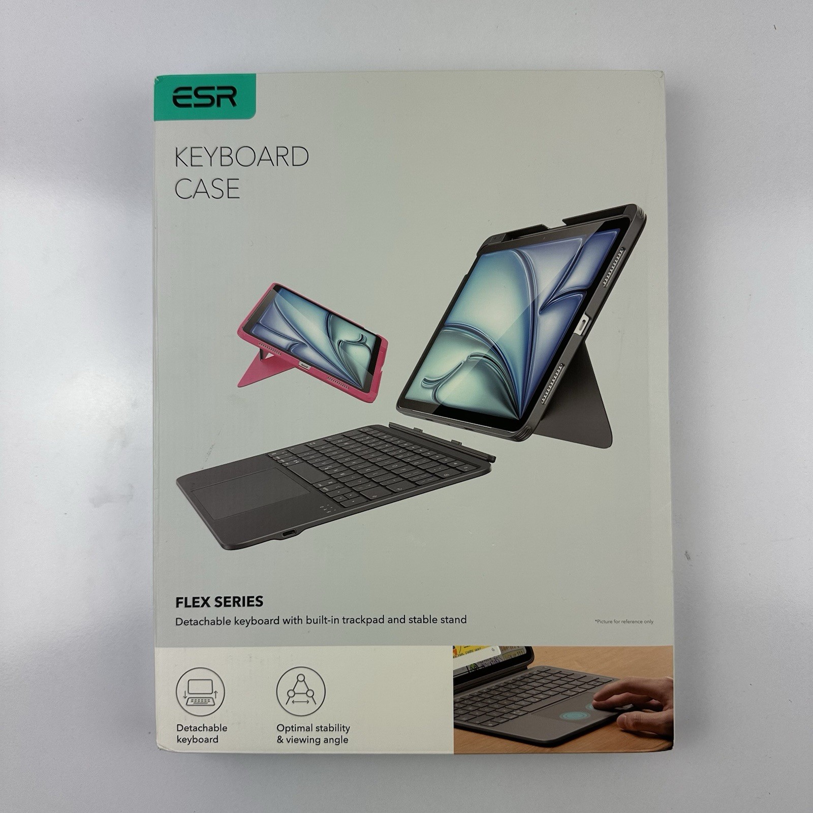 ESR iPad 10th/11th Gen 10.9” Keyboard Case Flex Series Trackpad Detachable Pink