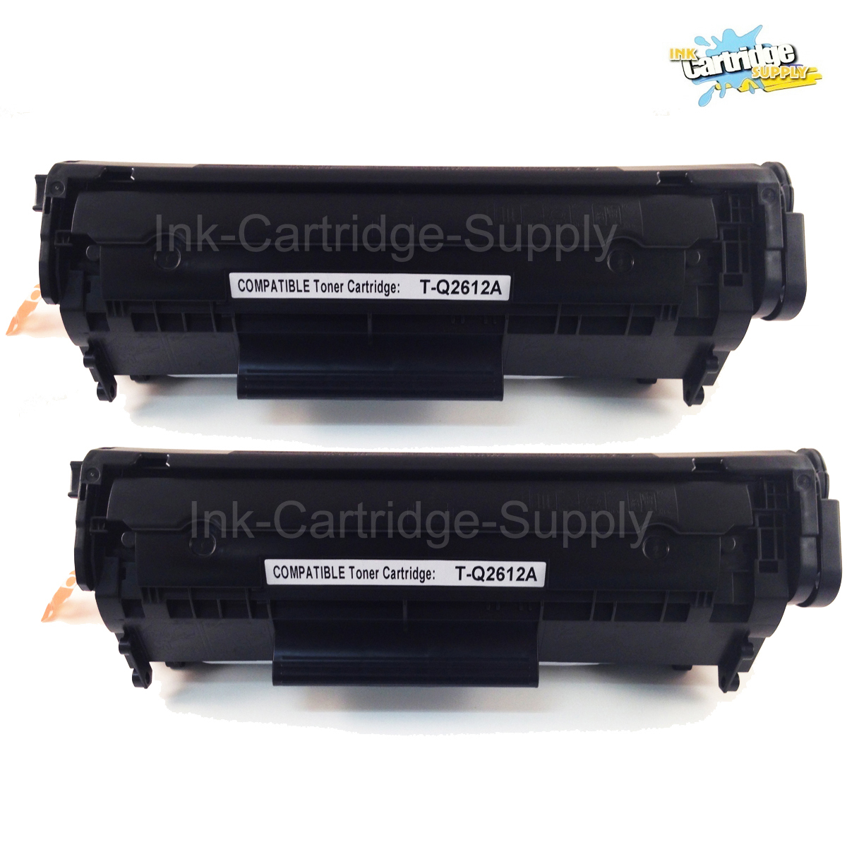 2x Q2612A 12A Black Toner Cartridge for HP LaserJet 1018  1020 1022 1012n